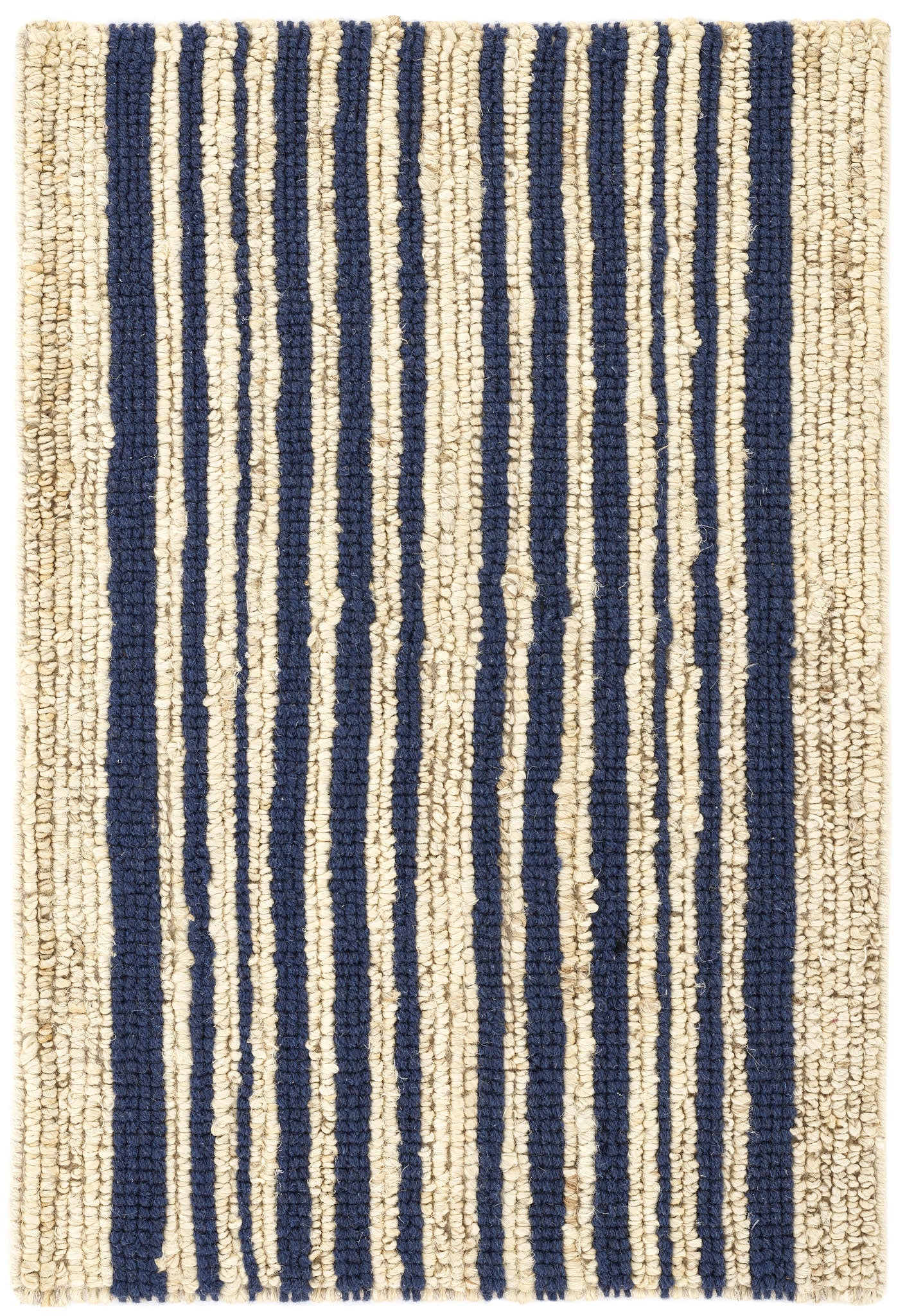 Calder Stripe Navy Handwoven Jute Rug