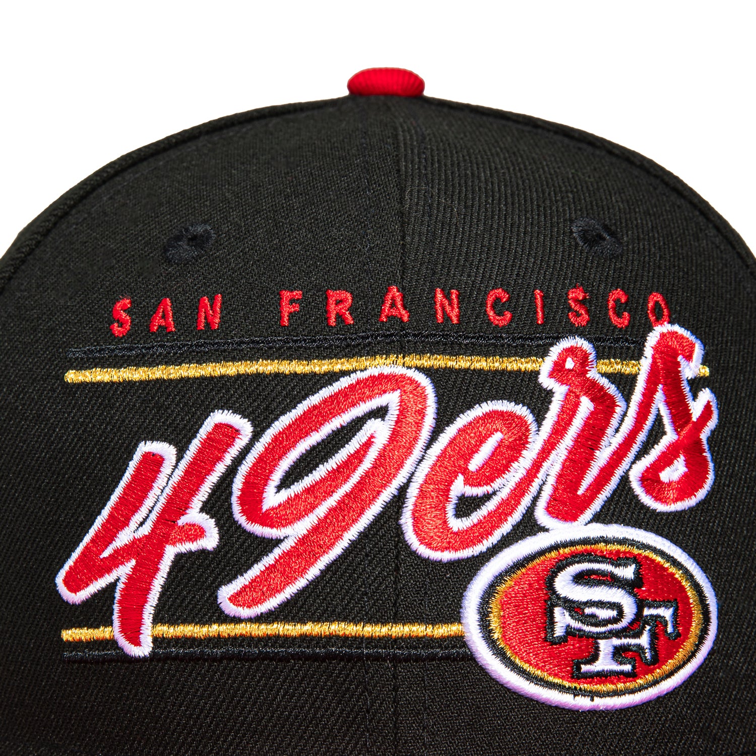 New Era 59Fifty San Francisco 49ers Team Script Hat - Black, Red