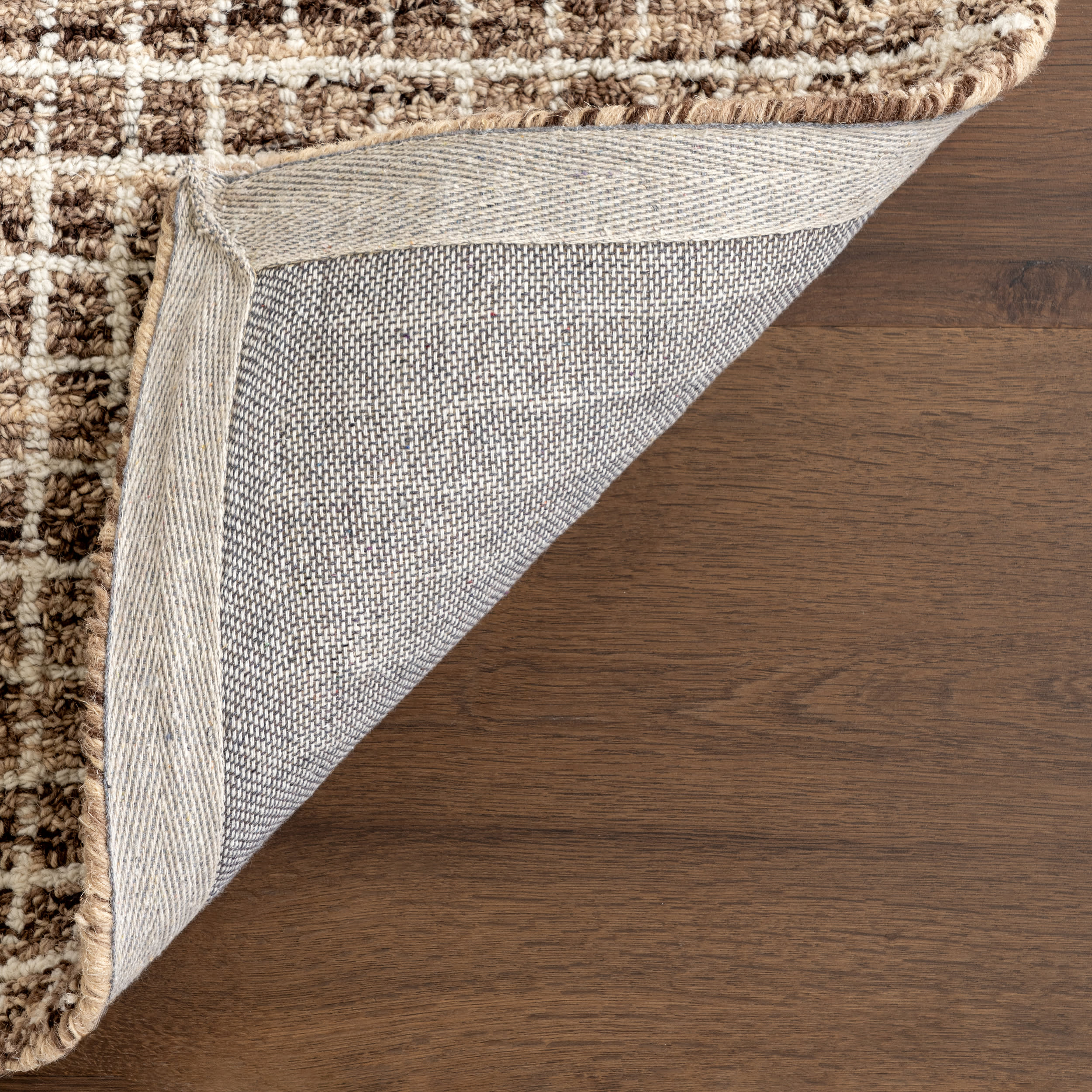 Melrose Checked Rug | Brown