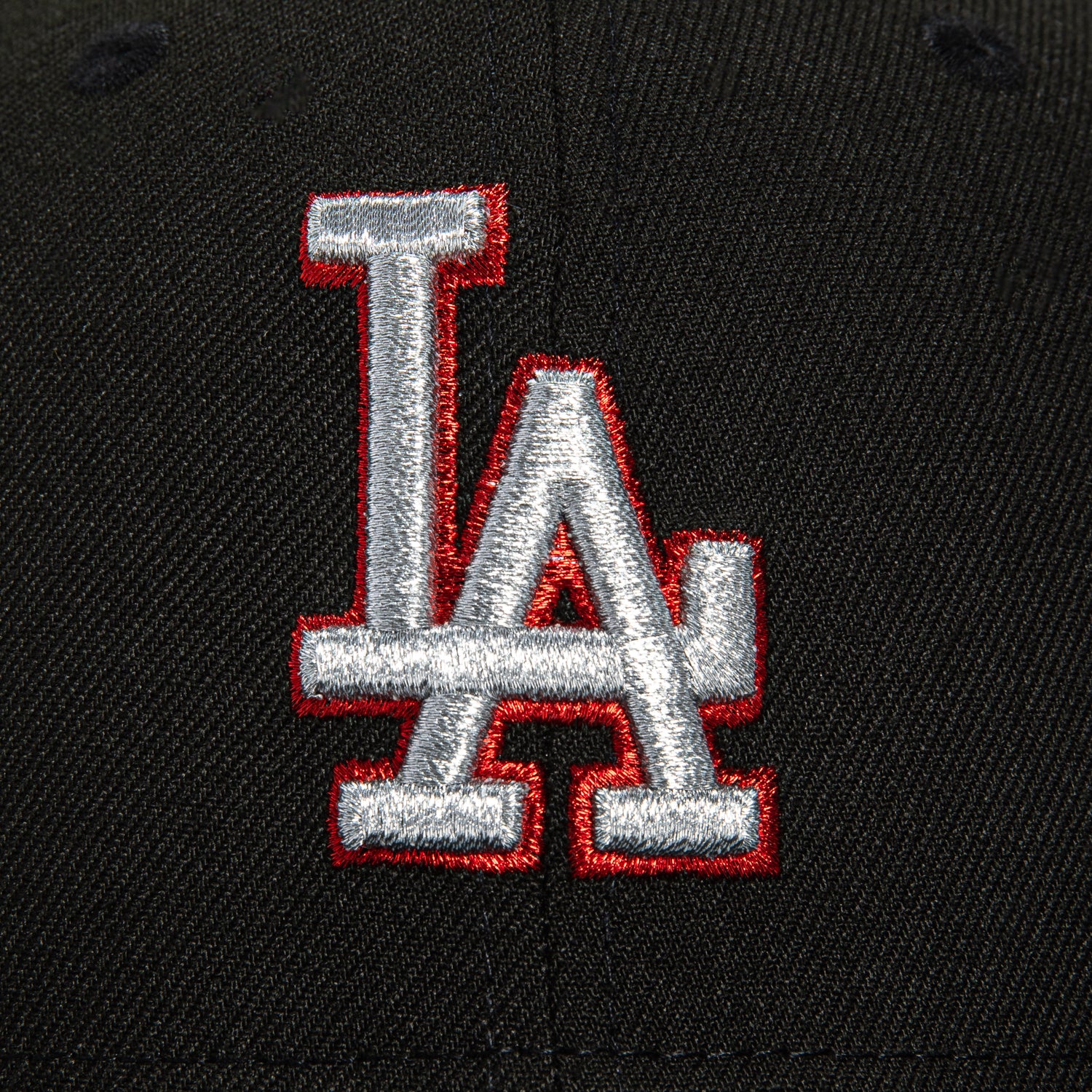 New Era 59Fifty Los Angeles Dodgers 1988 World Series Patch Hat - Black, Metallic Silver, Red