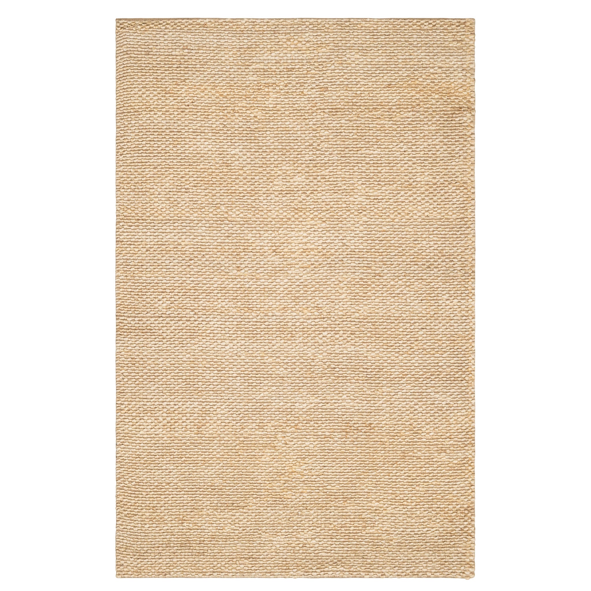 Striped Ivory/Natural Handwoven Jute Rug