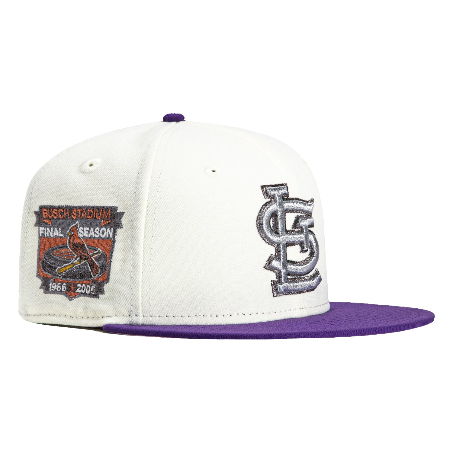 New Era 59Fifty Rushmore St Louis Cardinals Final Season Patch Hat - White, Purple