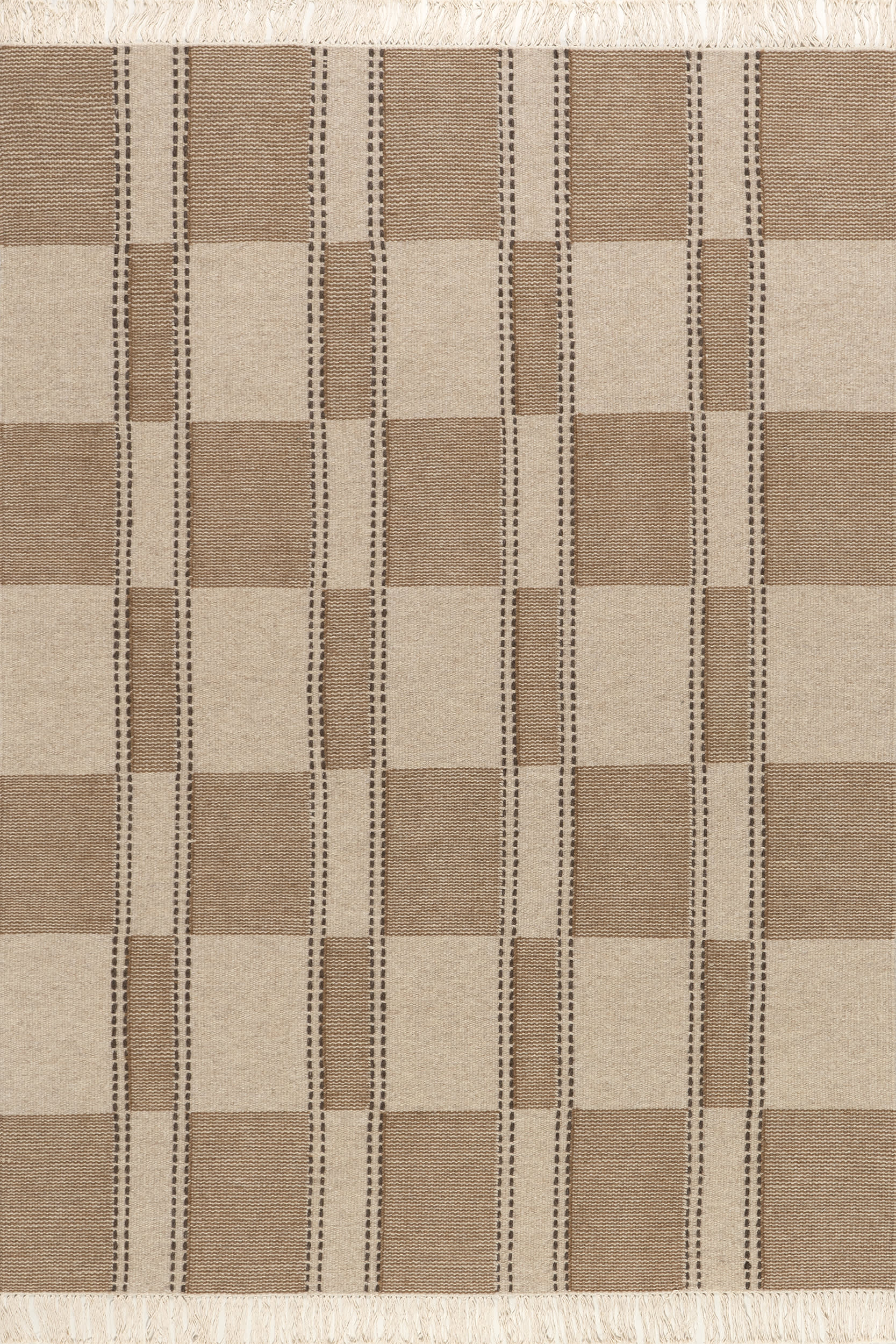 Corbett Fringed Wool Rug | Beige