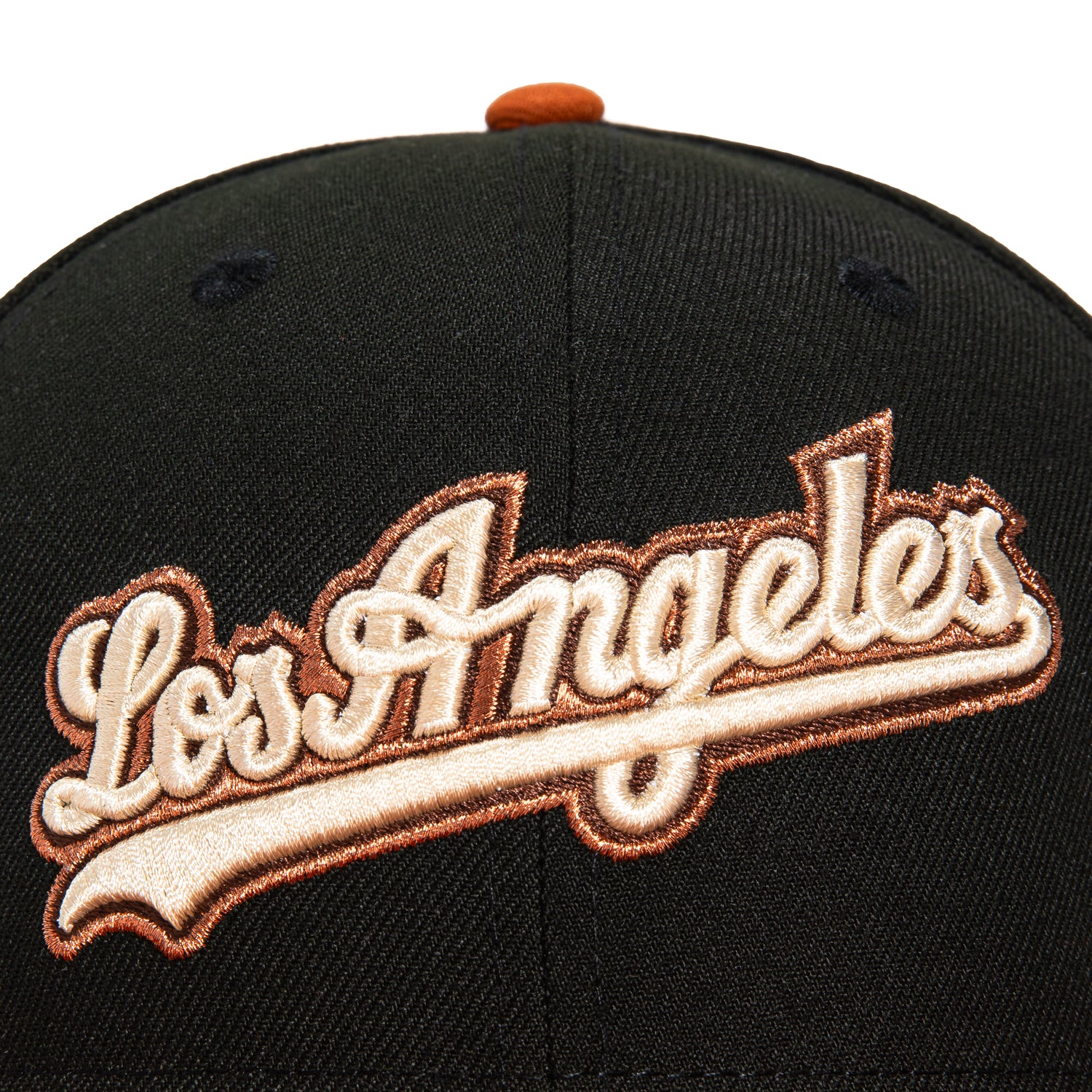 New Era 59Fifty Los Angeles Dodgers 40th Anniversary Stadium Patch Word Hat - Black, Burnt Orange