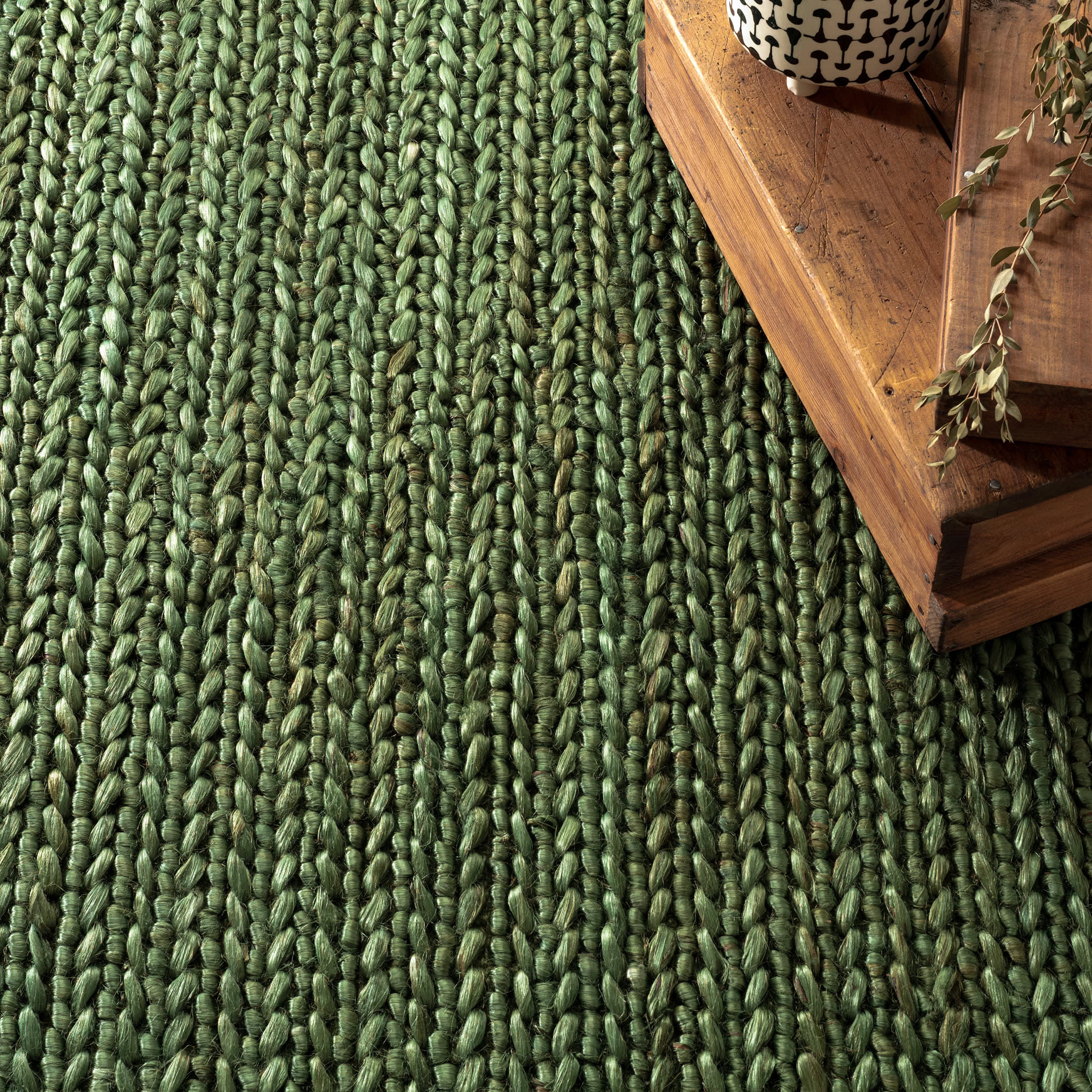 Jute Handwoven Evergreen Rug