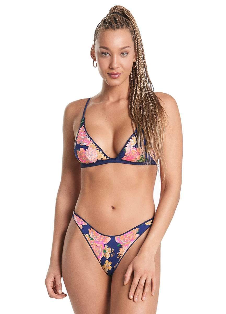 Maaji Indigo Blue Ivy Fixed Triangle Bikini Top