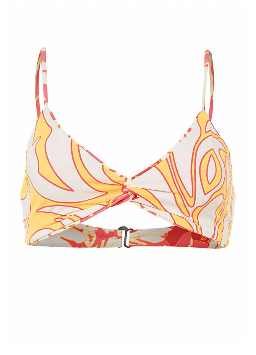 Maaji Abstract Garden Twisted Classic Bralette Bikini Top