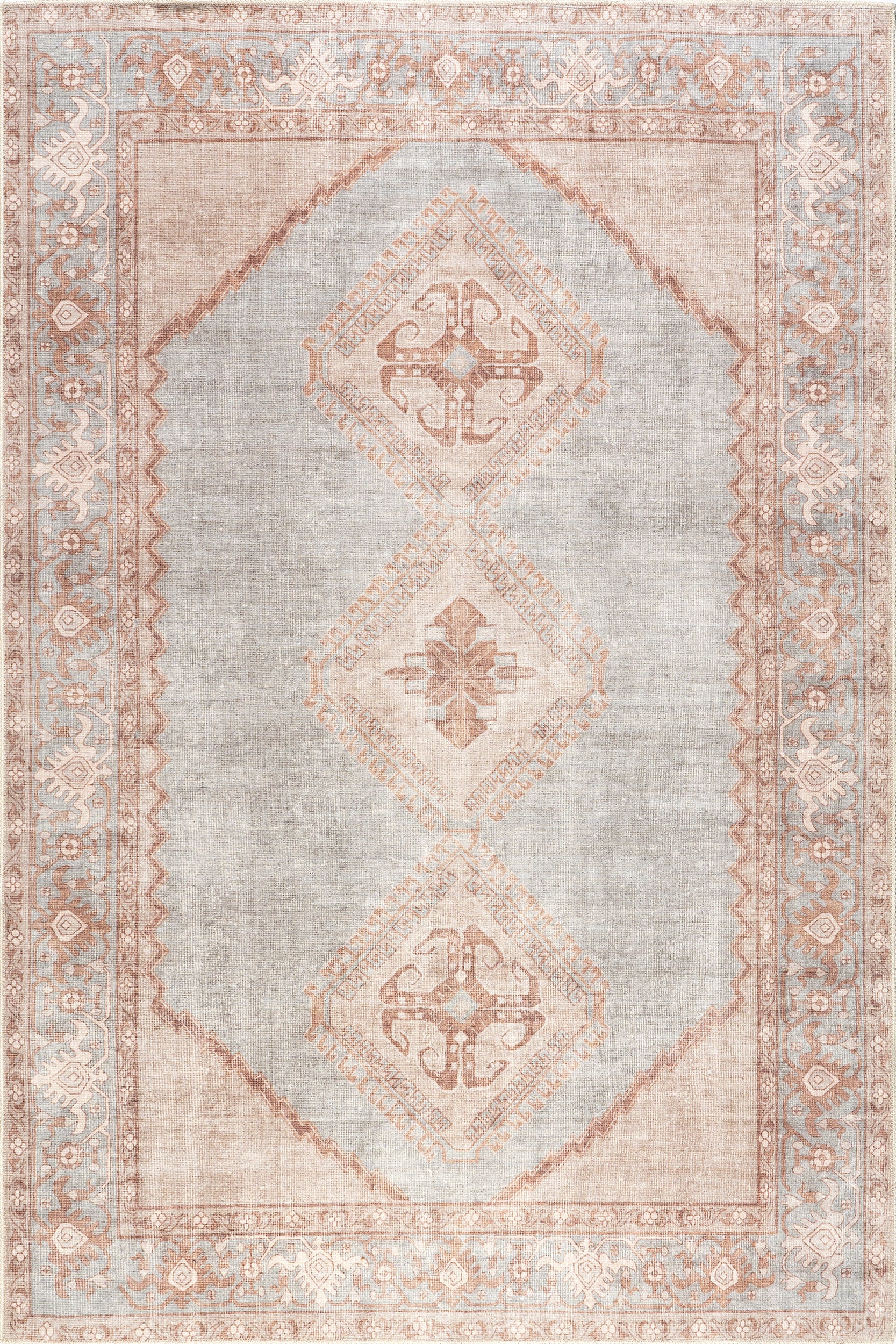 Shivani Medallion Rug | Light Brown