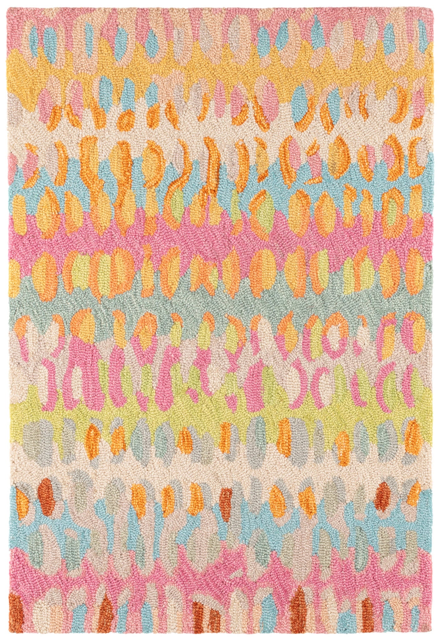 Paint Chip Confetti Hand Micro Hooked Wool Rug