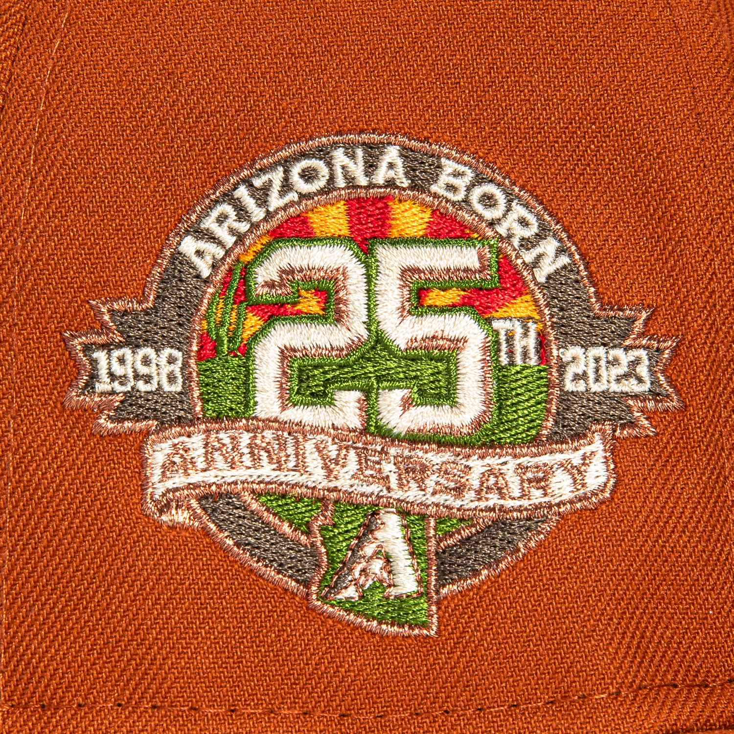 New Era 59Fifty Campfire Arizona Diamondbacks 25th Anniversary Patch Upside Down Hat - Burnt Orange