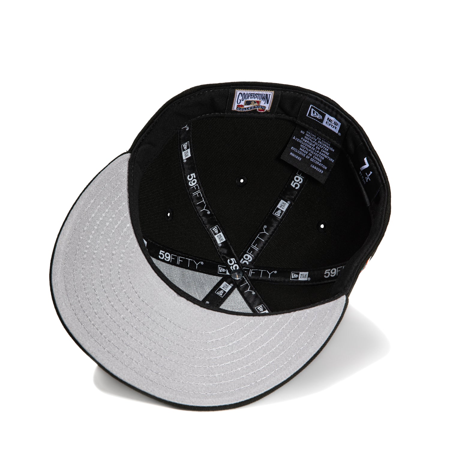 New Era 59Fifty San Francisco Giants Jackie Robinson 50th Anniversary Patch Script Hat - Black, Metallic Silver