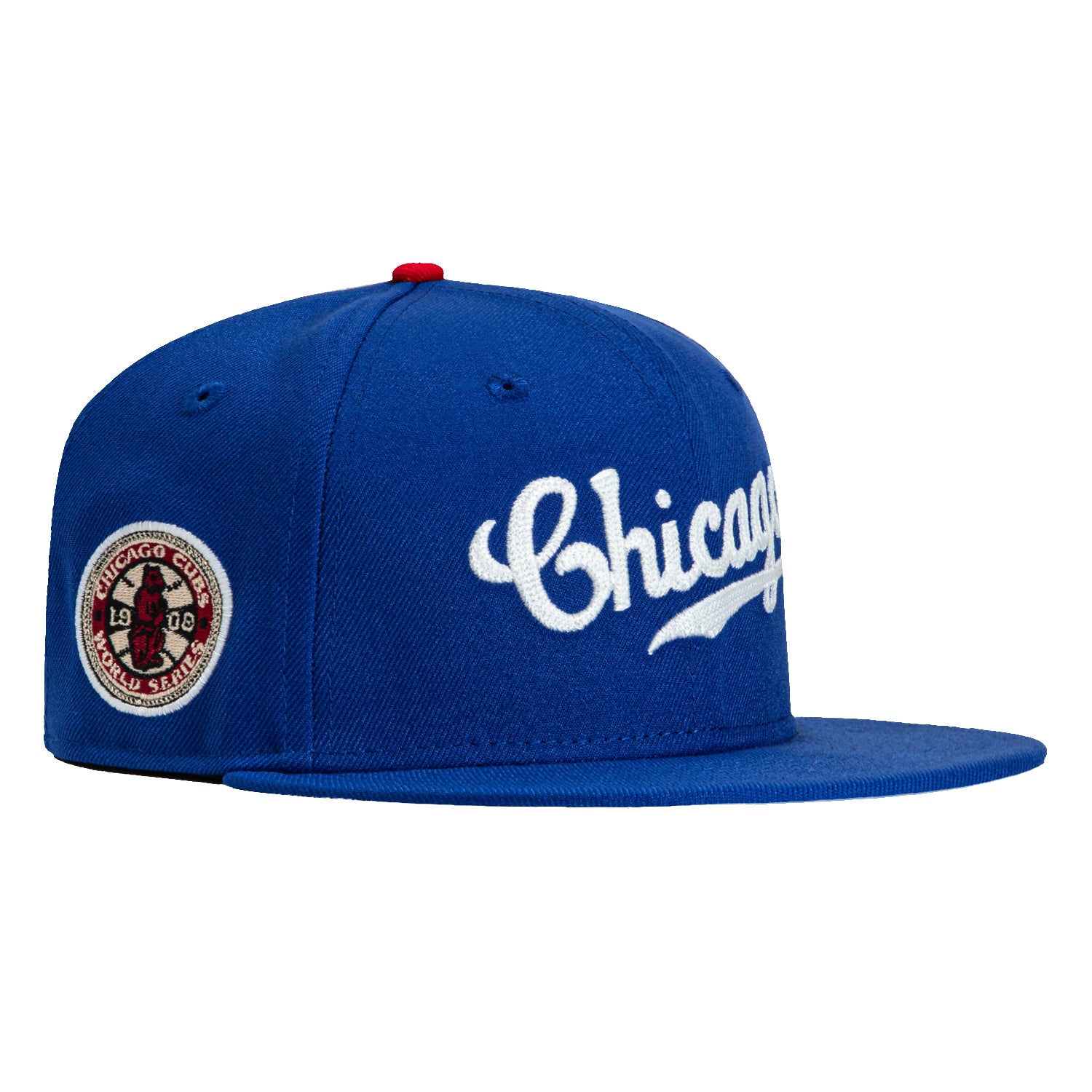 New Era 59Fifty Glow Chain Stitch Chicago Cubs 1908 World Series Patch Hat - Royal