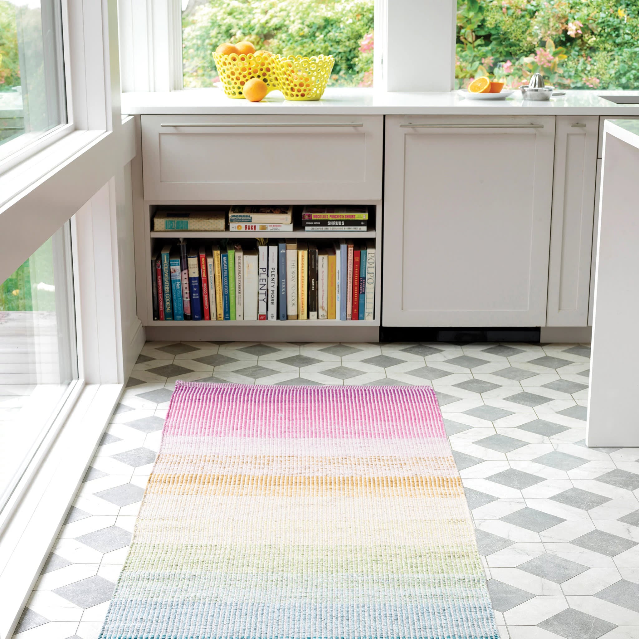 Watercolor Horizon Handwoven Cotton Rug