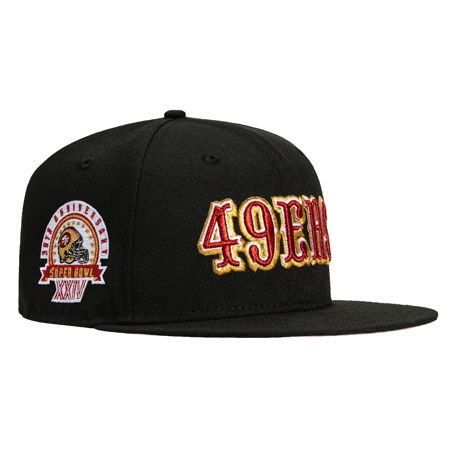 New Era 59Fifty San Francisco 49ers 30th Anniversary Champions Patch Hat - Black, Red, Metallic Gold