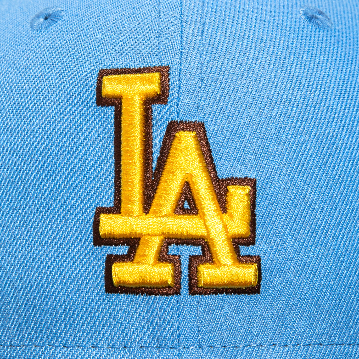 New Era 59Fifty Los Angeles Dodgers 50th Anniversary Patch Hat - Light Blue, Brown, Gold