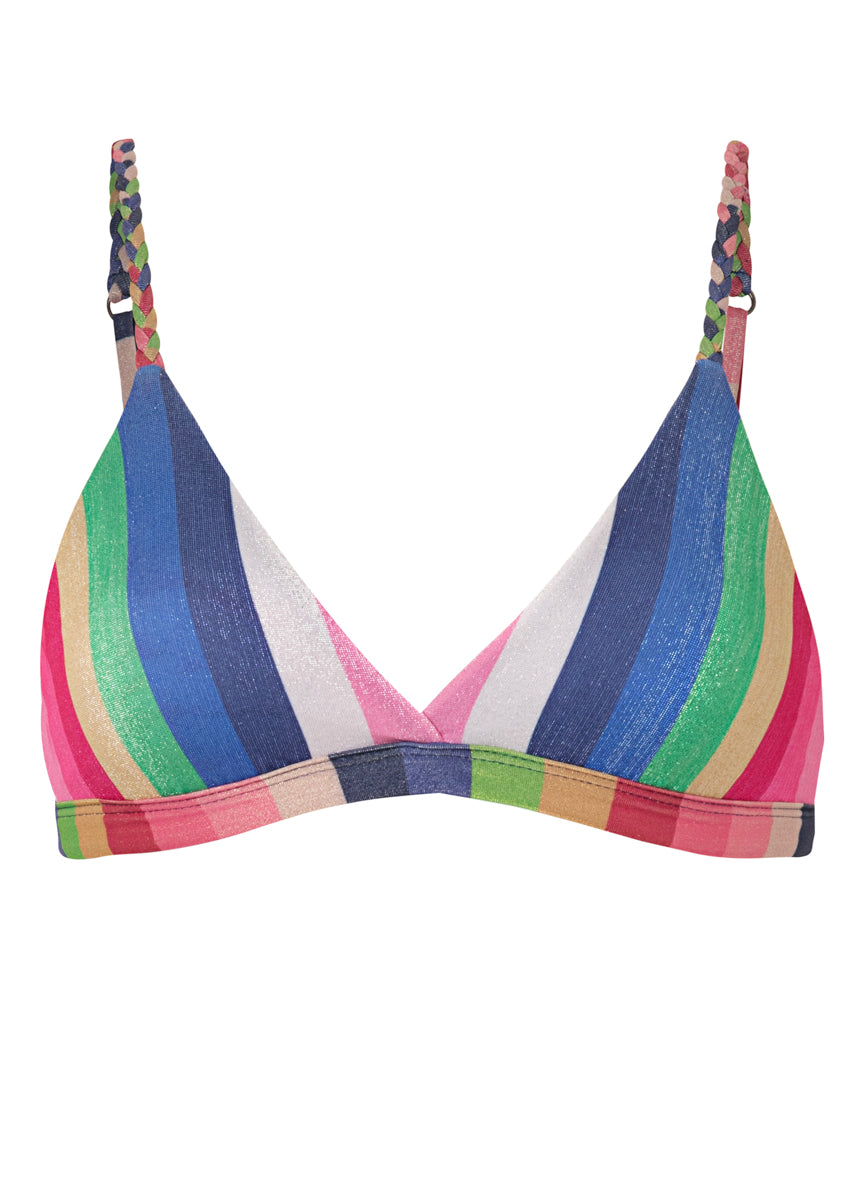 Maaji Candy Stripes Rasha Fixed Triangle Bikini Top