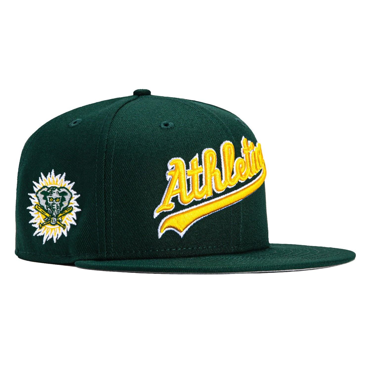 New Era 59Fifty Oakland Athletics Logo Patch Jersey Hat - Green, Gold