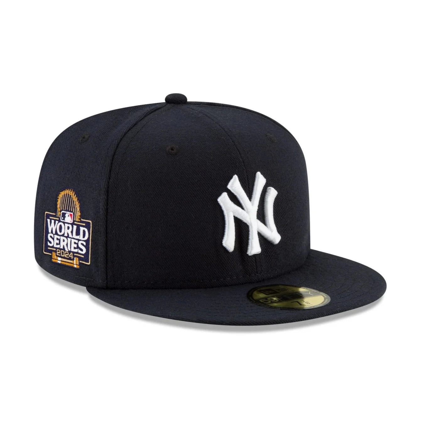 New Era 59Fifty Authentic Collection New York Yankees 2024 World Series Patch Game Hat - Navy