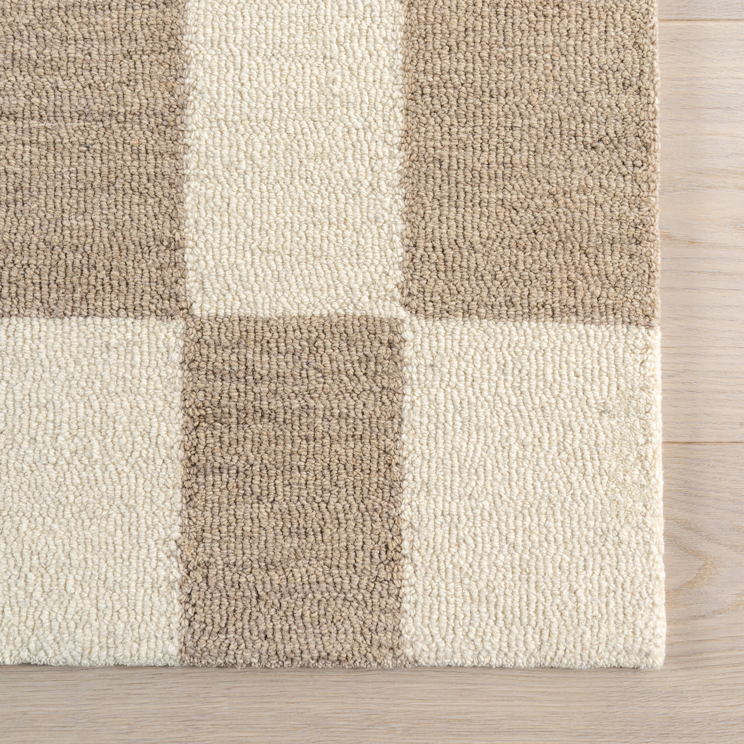 Caitlin Geometric Wool Rug | Beige