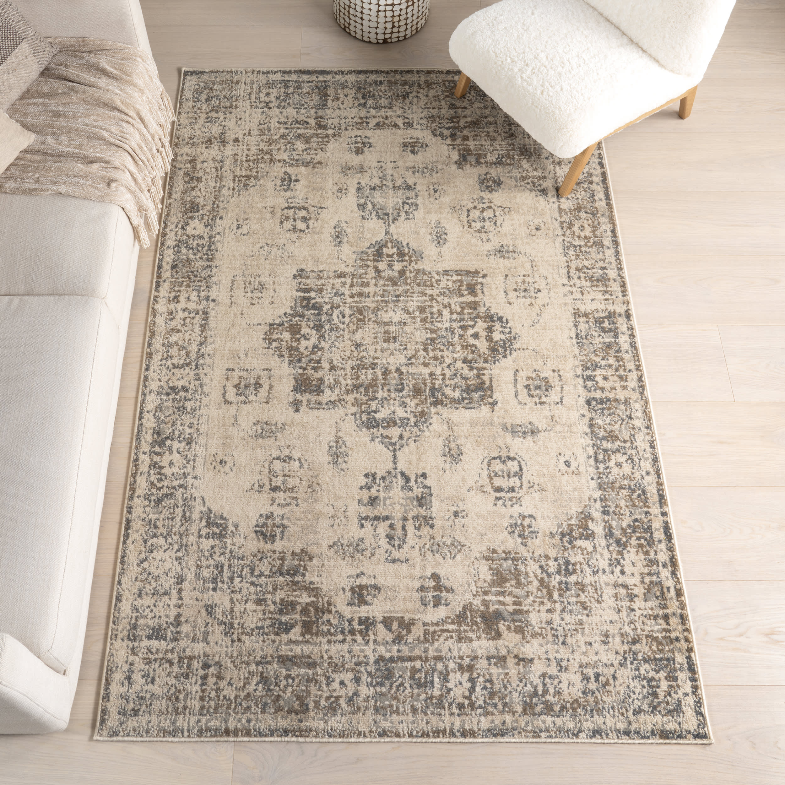 Rumiya Medallion Rug | Beige