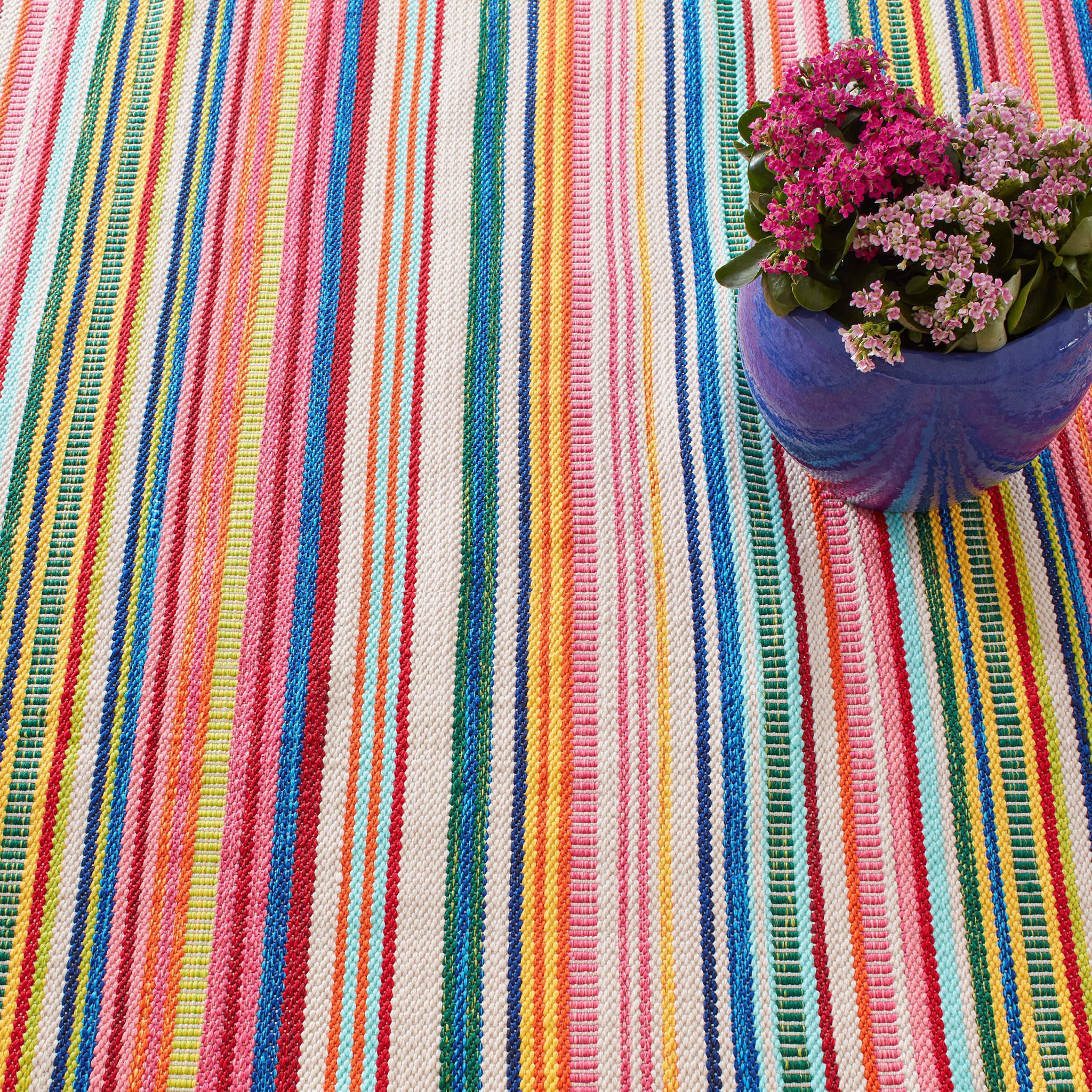 Bright Stripe Handwoven Indoor/Outdoor Rug