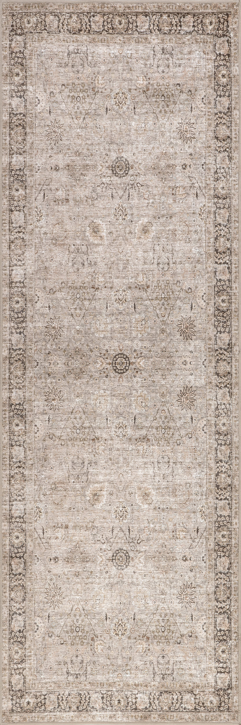 Bayberry Spill Proof Vintage Washable Rug | Sand