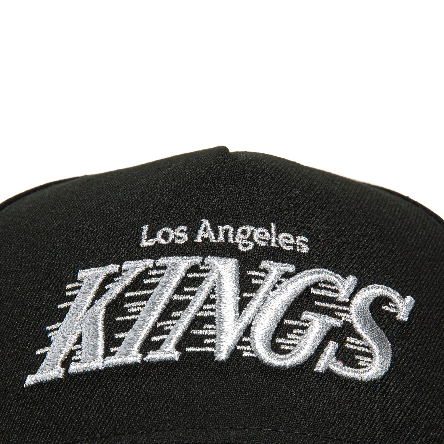 New Era 9Forty A-Frame Los Angeles Kings Snapback Word Hat - Black, Metallic Silver