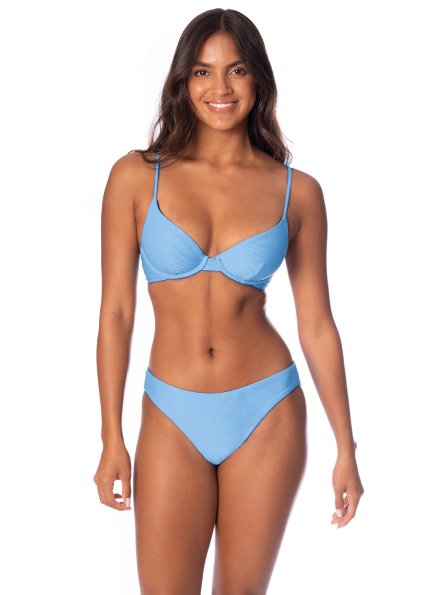 Maaji Stone Blue Dainty Unmolded Underwire Bikini Top