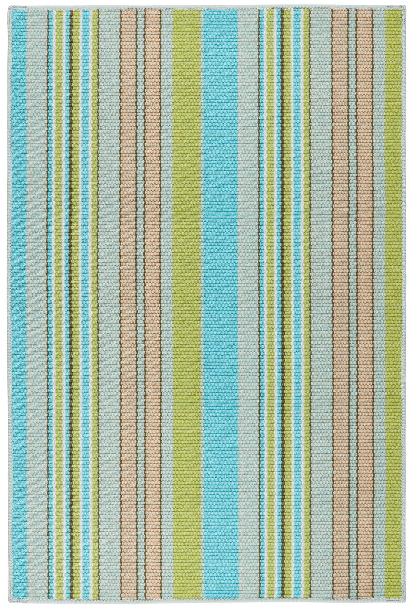 Aquinnah Ticking Multi Machine Washable Rug