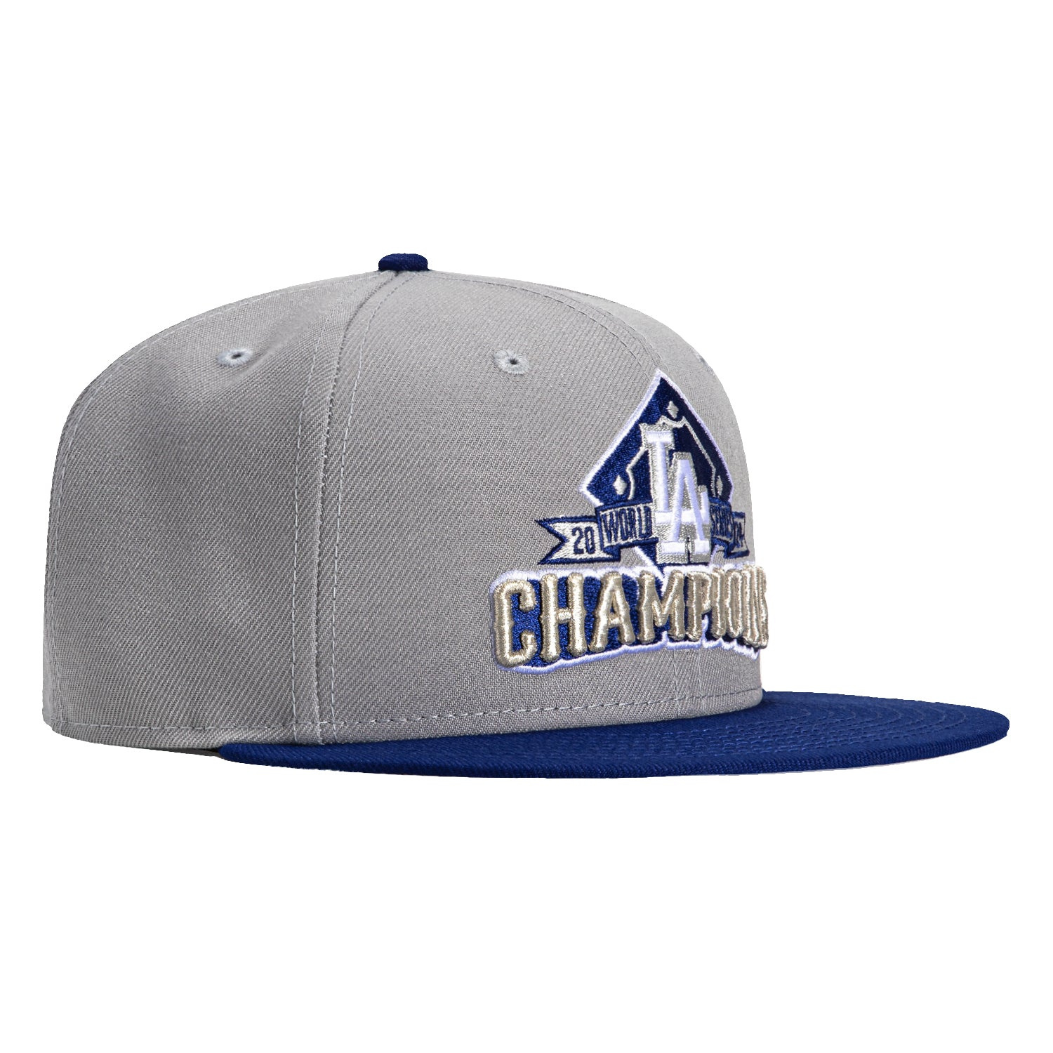 New Era 9Fifty Los Angeles Dodgers 2024 World Series Champions Snapback Hat - Grey, Royal