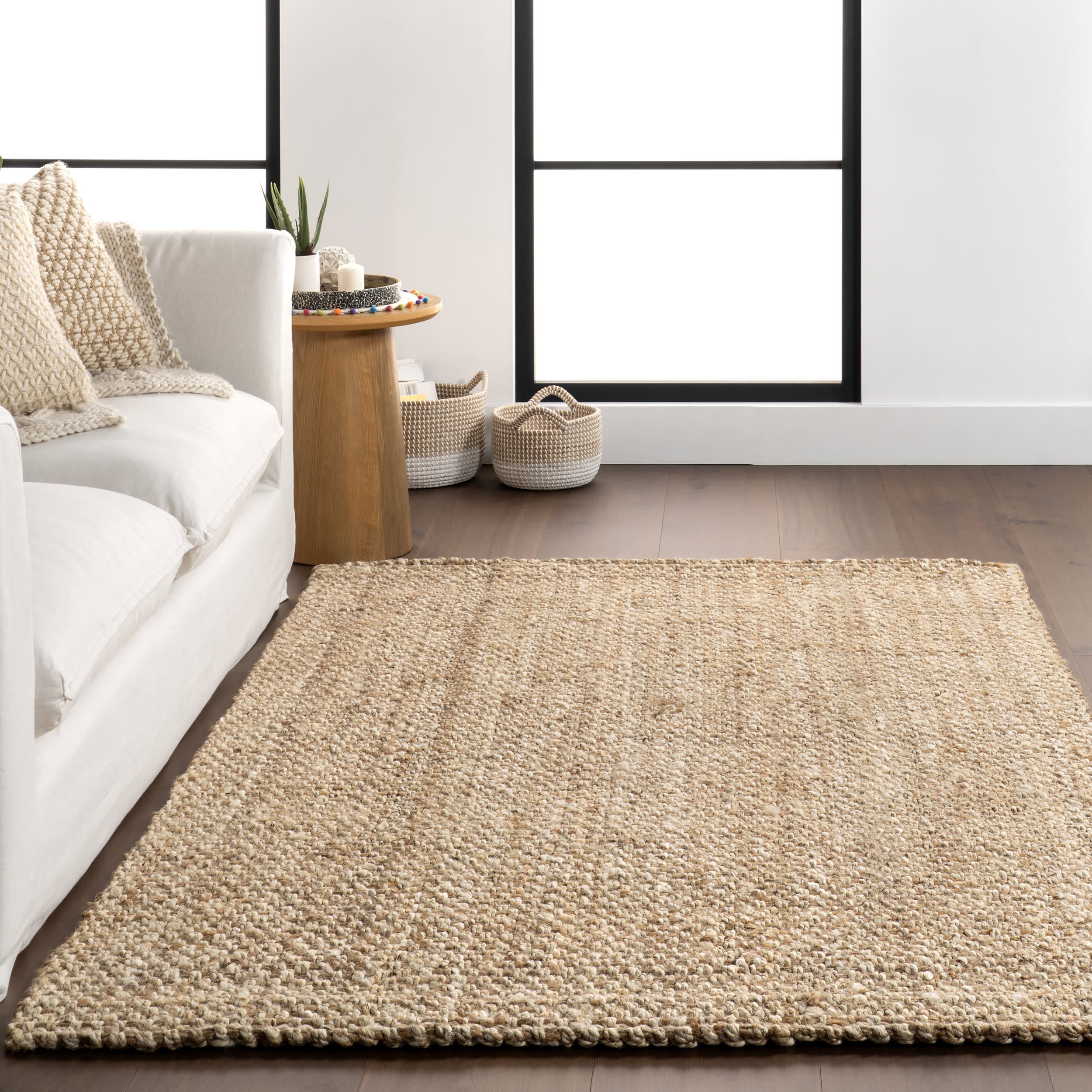 Forest Handlooped Chunky Jute Rug | Natural