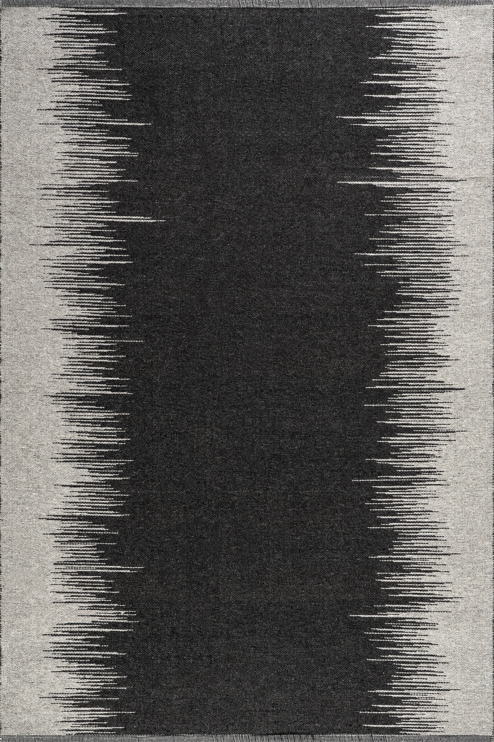 Wolf Reversible Wool Rug | Black