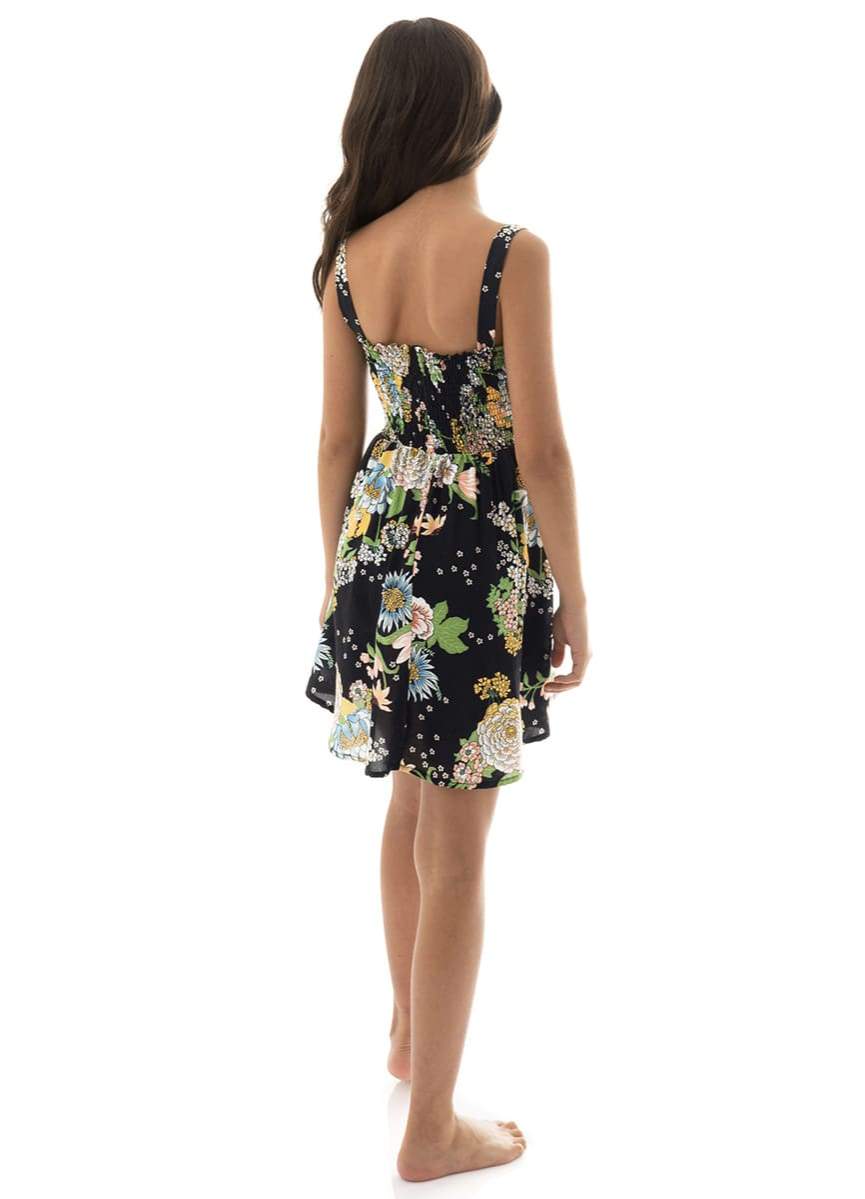 Maaji Black Bouquet Bouquet Girls Short Dress