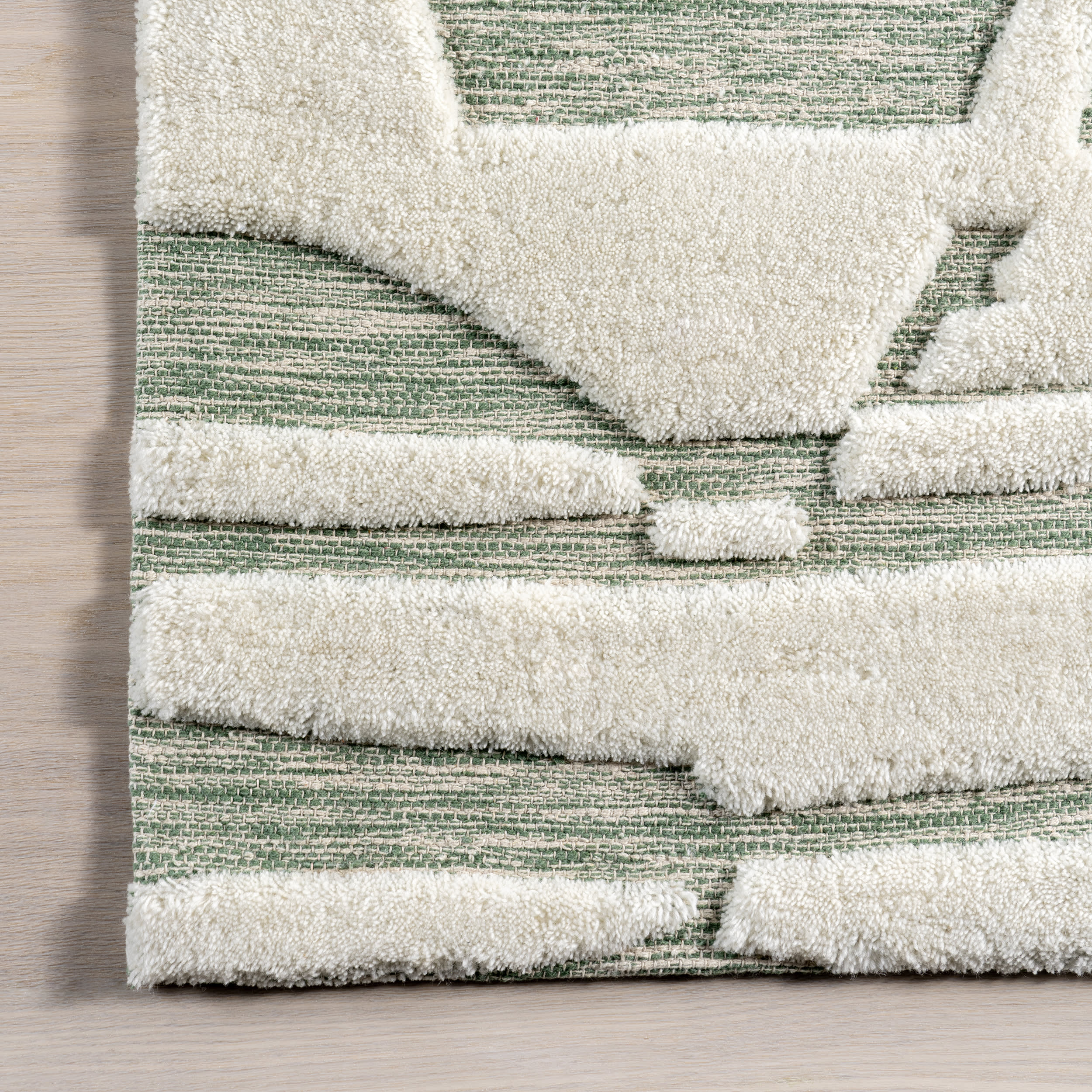 Babai New Zealand Wool Rug | Green