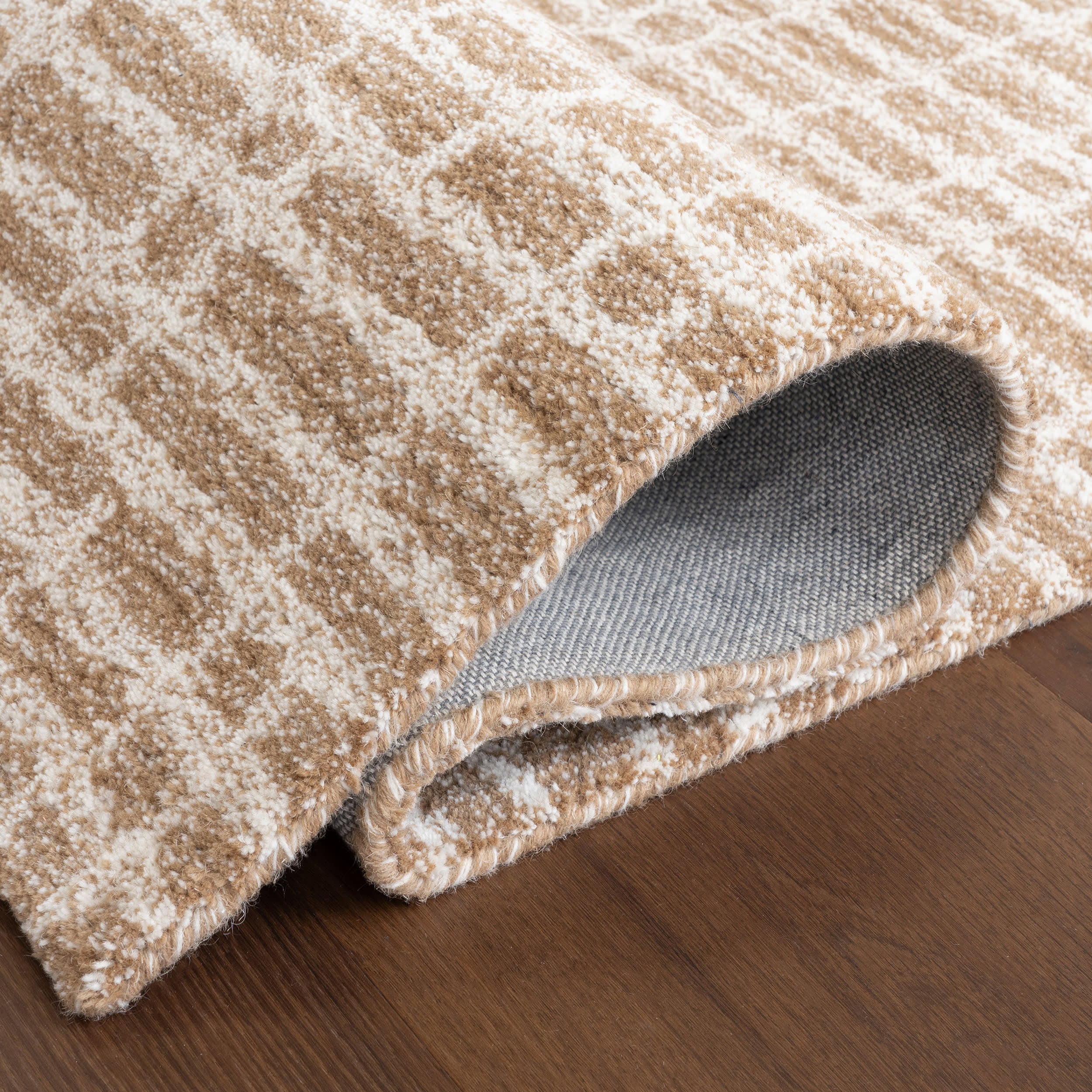 Gio Crosshatch Wool Rug | Beige