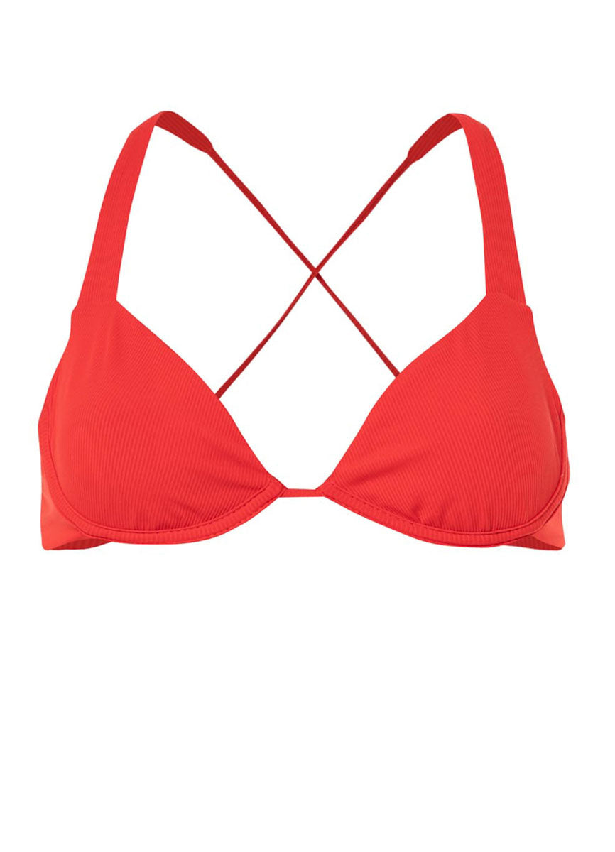 Maaji Scarlet Red Caylee Unmolded Underwire Bikini Top