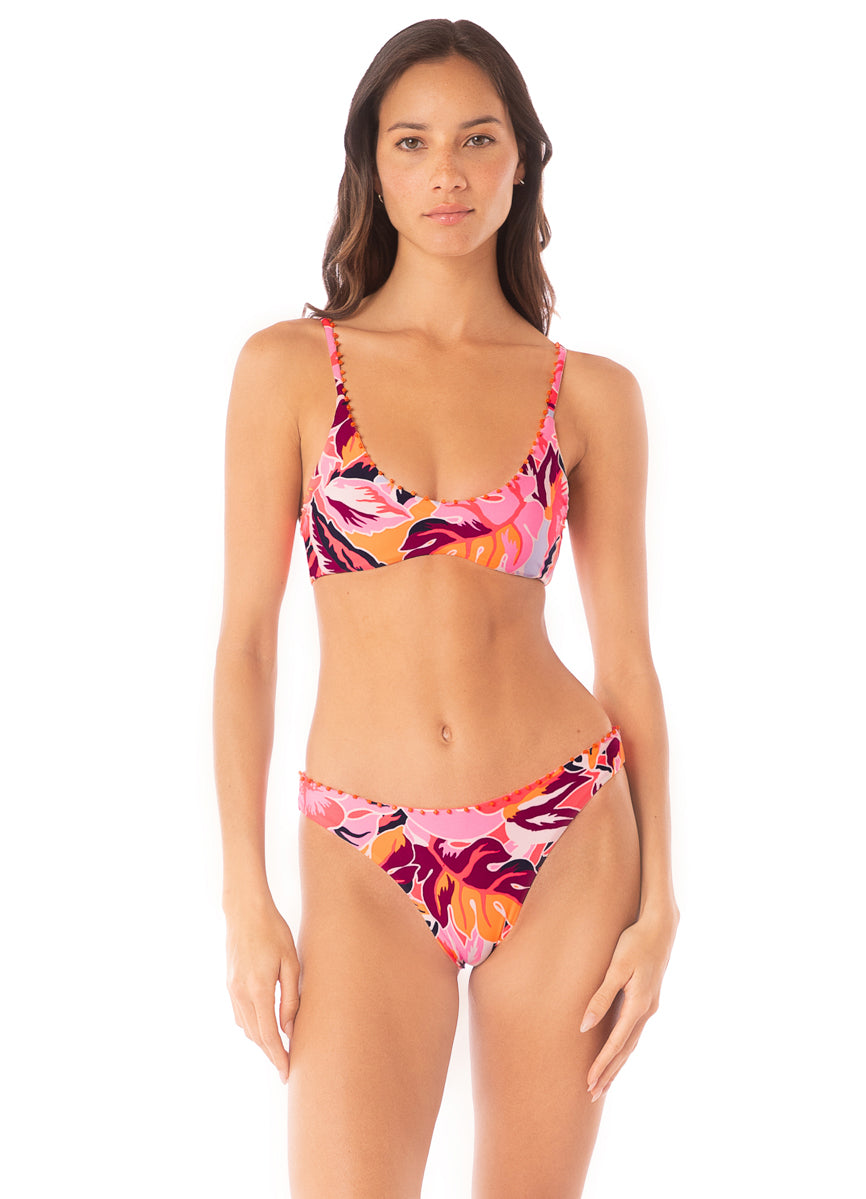 Maaji Coral Leafy Liberties Classic Bralette Bikini Top