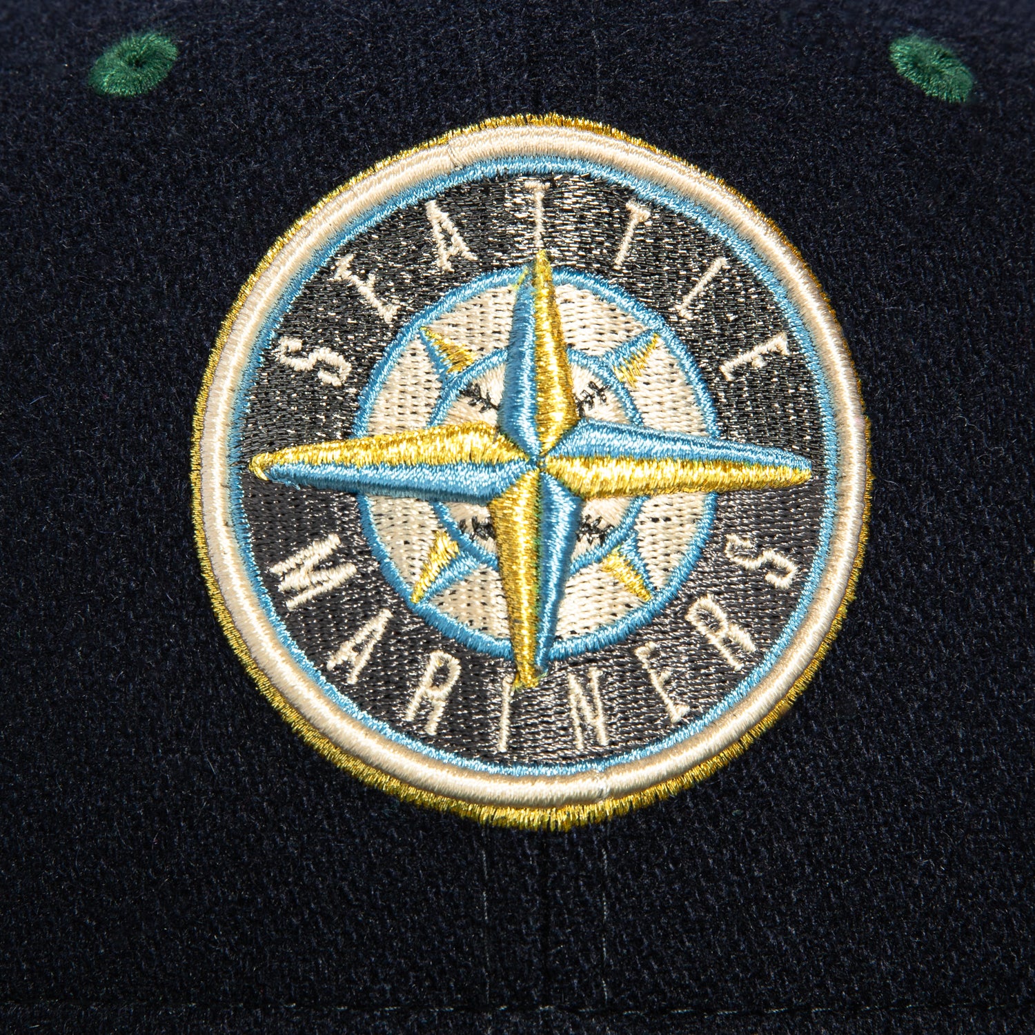 New Era 59Fifty Melton Seattle Mariners 2023 All Star Game Patch Logo Hat - Navy, Green