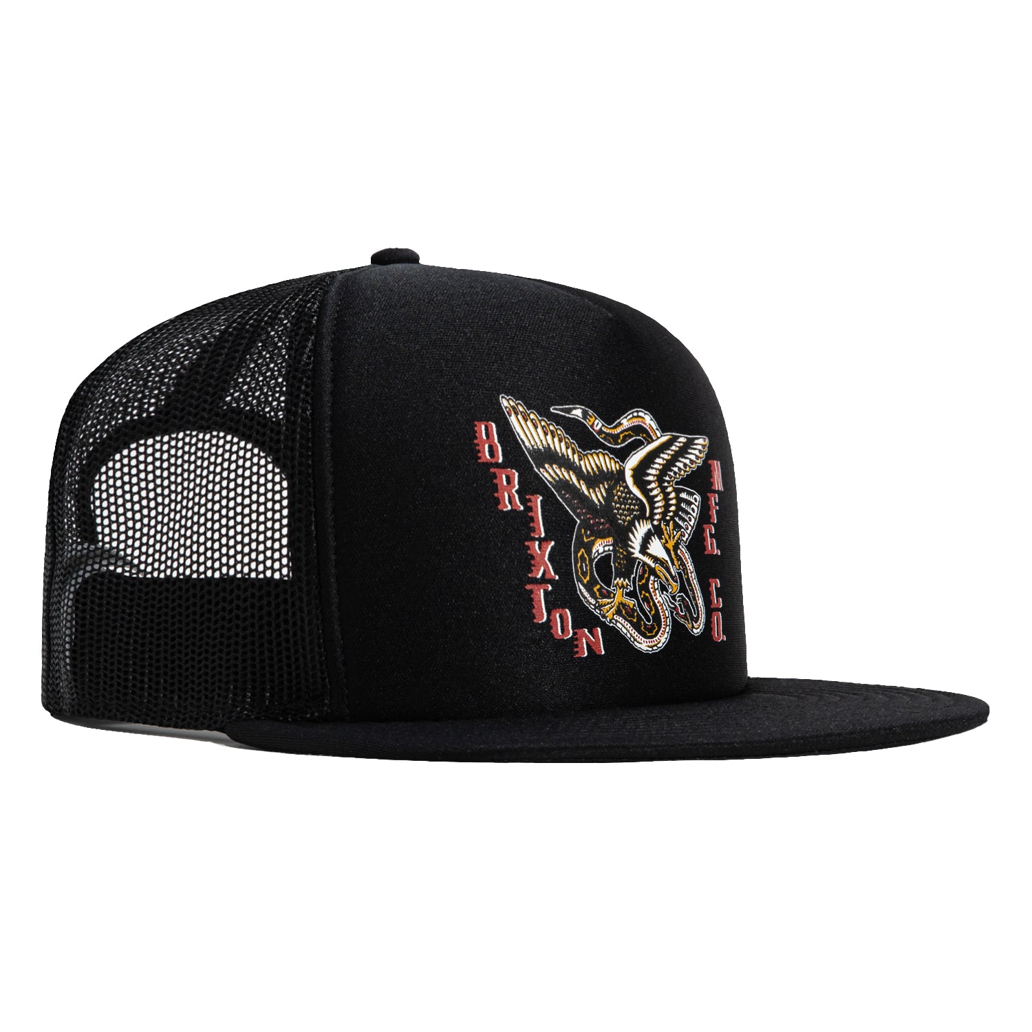 Brixton Battle Mesh Snapback Trucker Foam Hat - Black