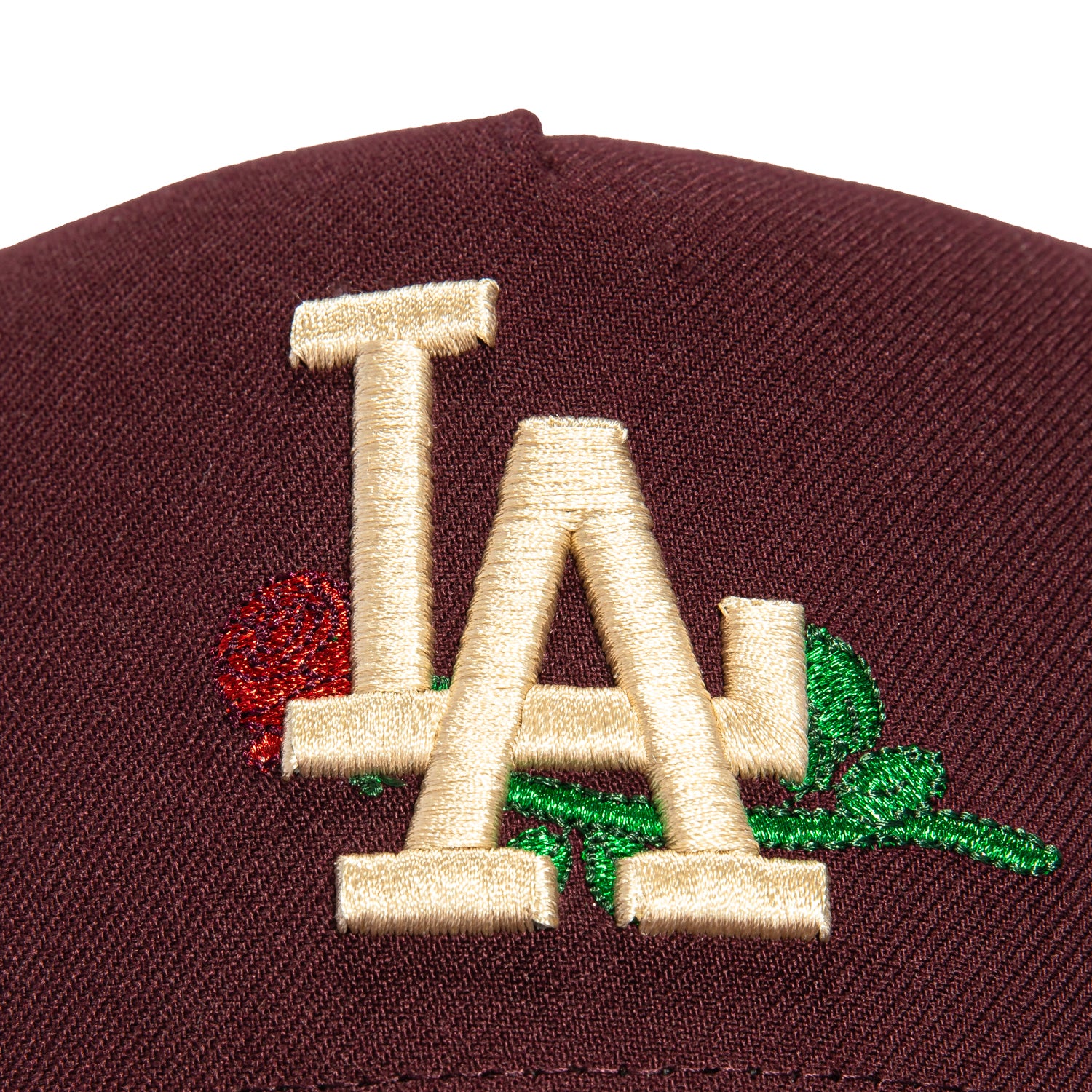 New Era 9Forty A-Frame Valentine's Day Los Angeles Dodgers 1963 World Series Patch Snapback Rose Hat - Maroon