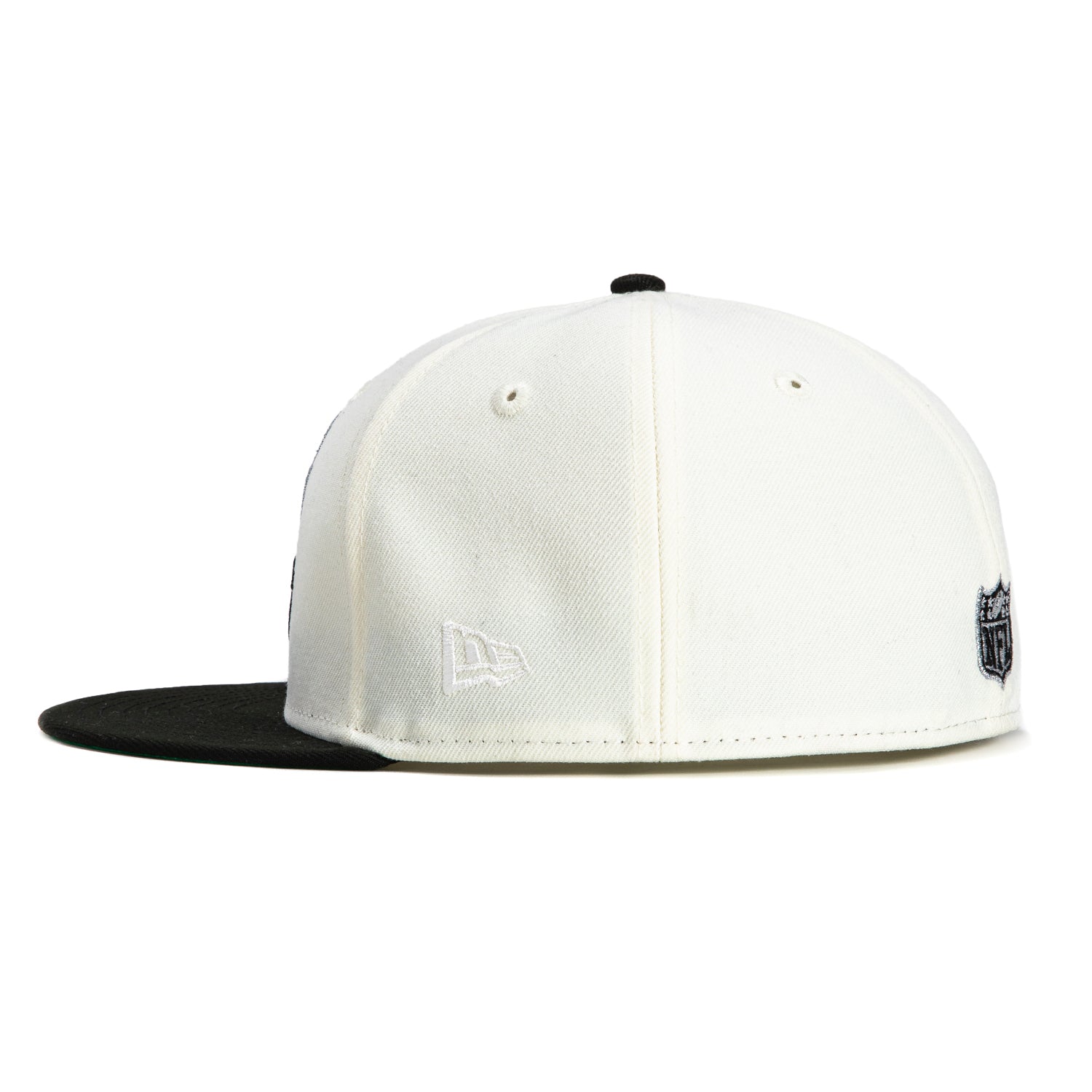 New Era 59Fifty Las Vegas Raiders Logo Patch Triangle Hat - White, Black