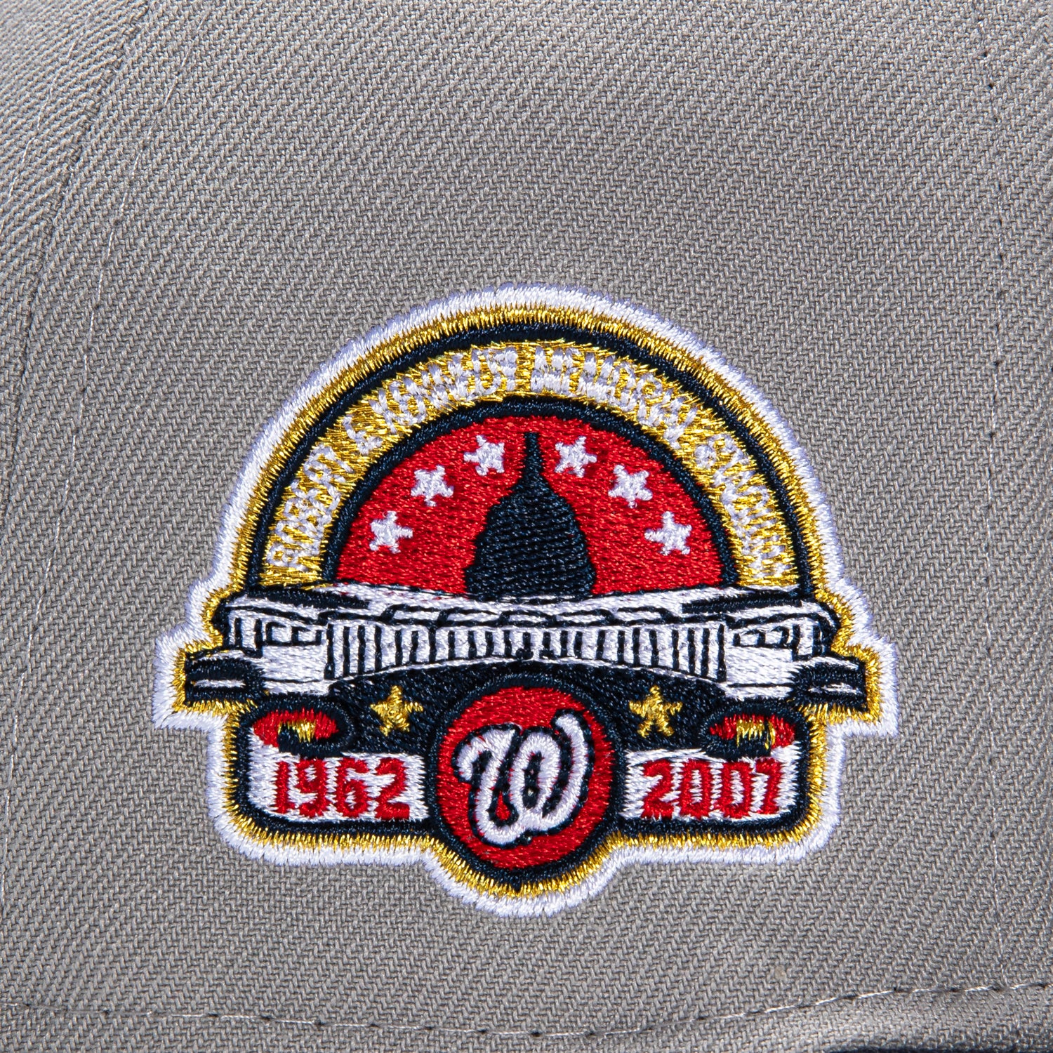 New Era 59Fifty Washington Nationals RFK Stadium Patch Word Hat - Grey, Navy