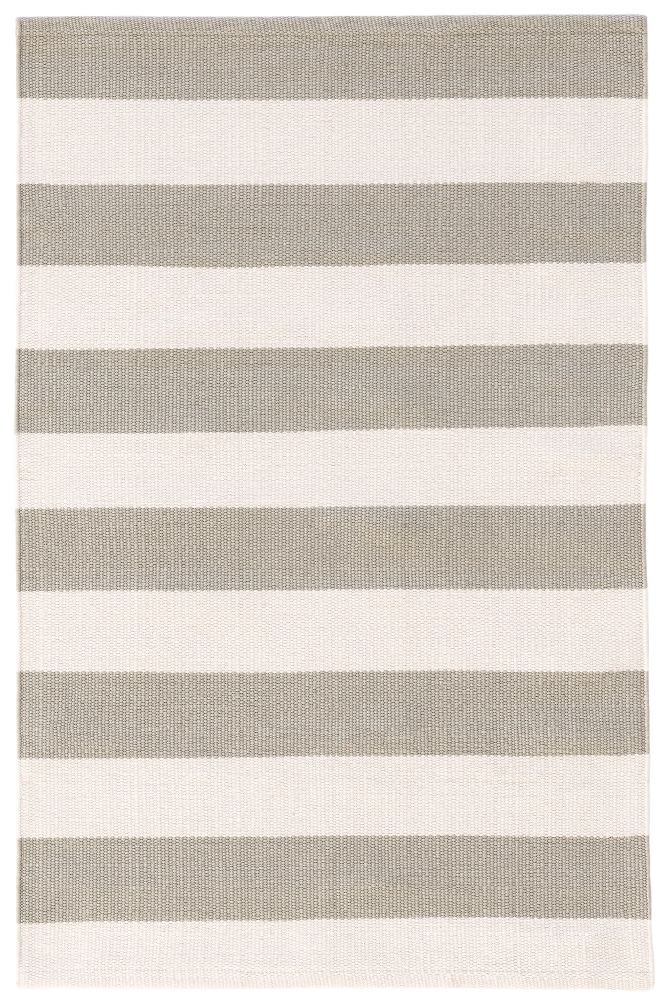 Catamaran Stripe Platinum/Ivory Handwoven Indoor/Outdoor Rug