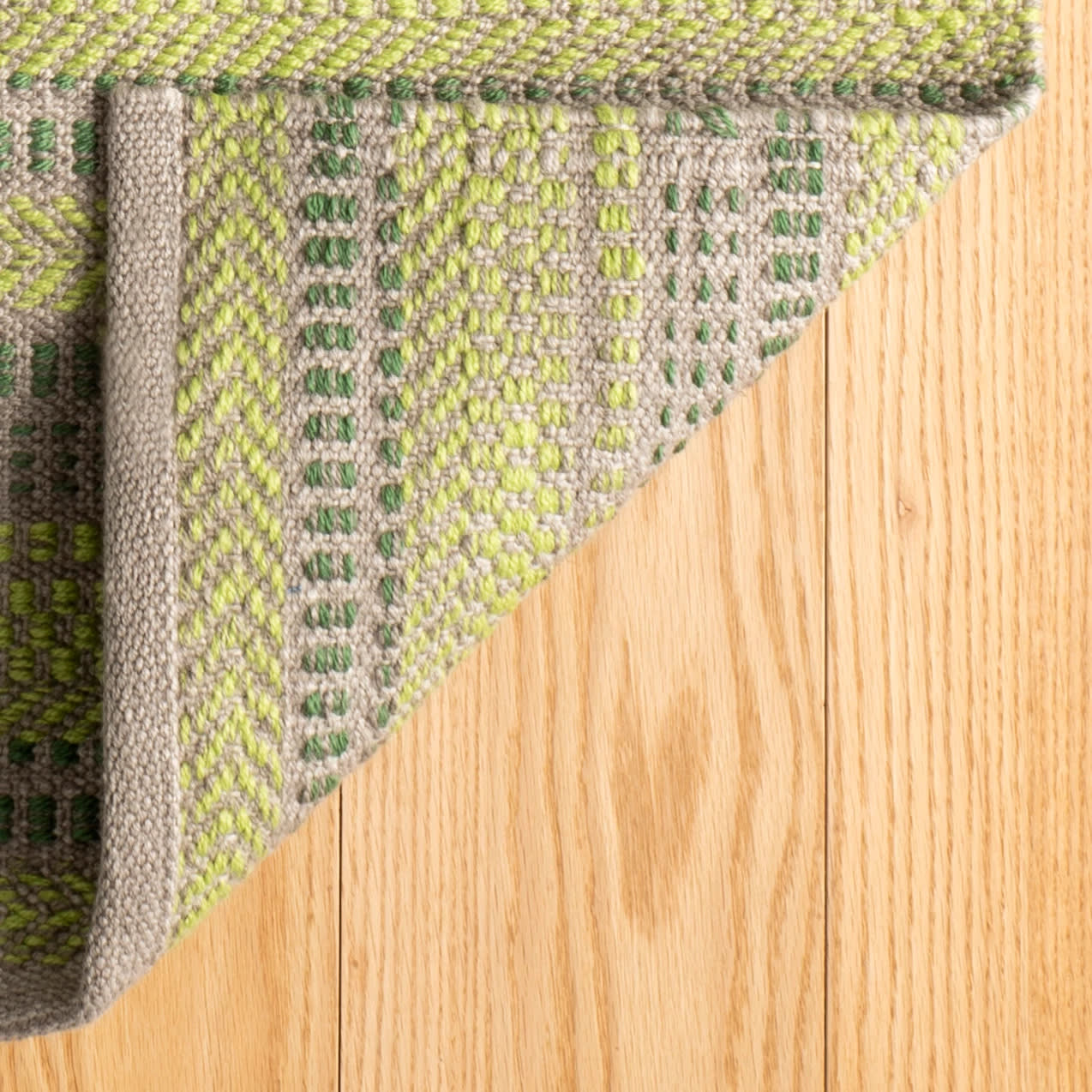 Sooner Than Later Green Handwoven Indoor/Outdoor Rug