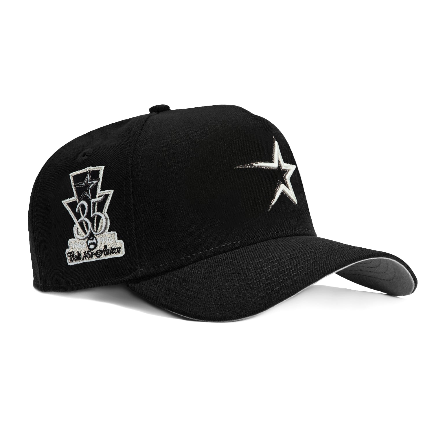 New Era 9Forty A-Frame Houston Astros 35th Anniversary Patch Snapback Hat - Black, White