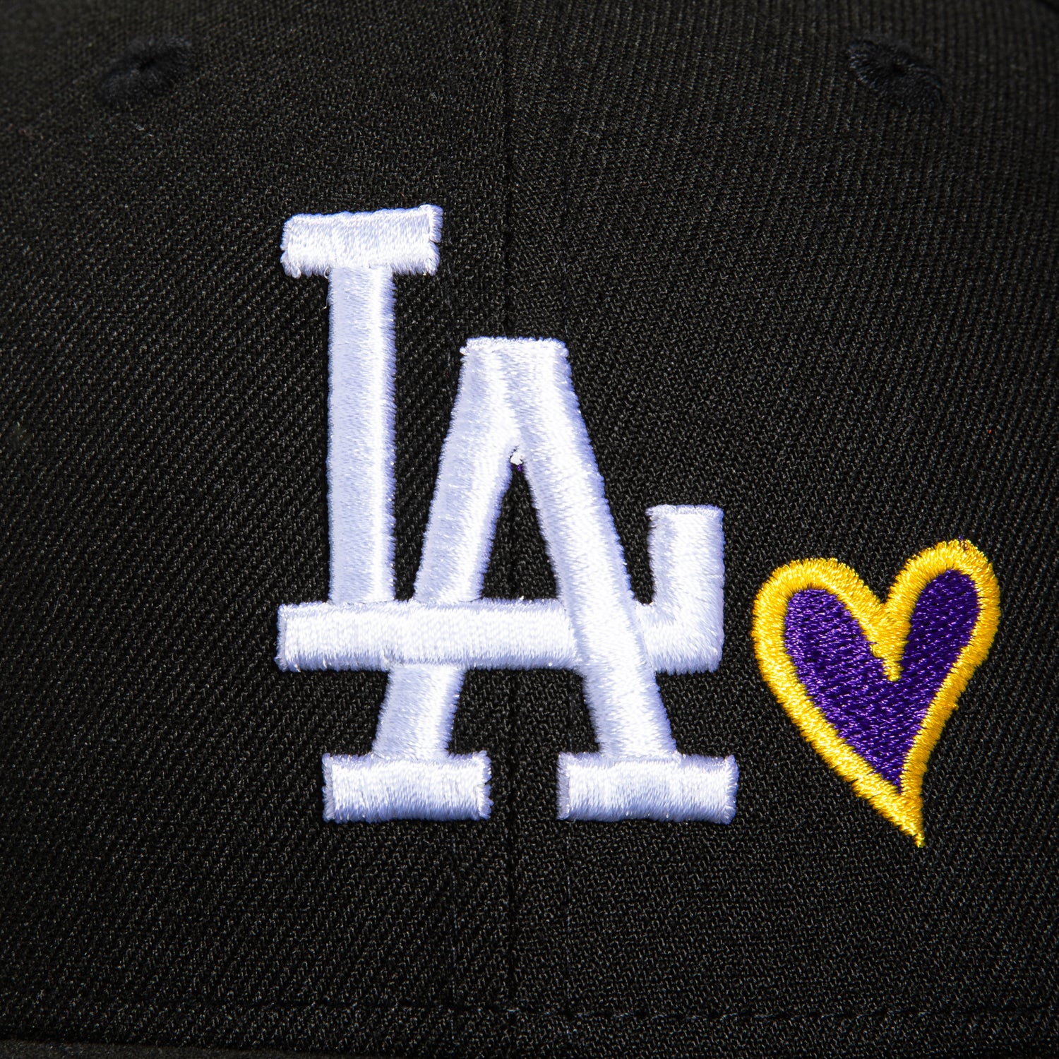 New Era 59Fifty Los Angeles Dodgers Heart Hat - Black, Purple, Gold