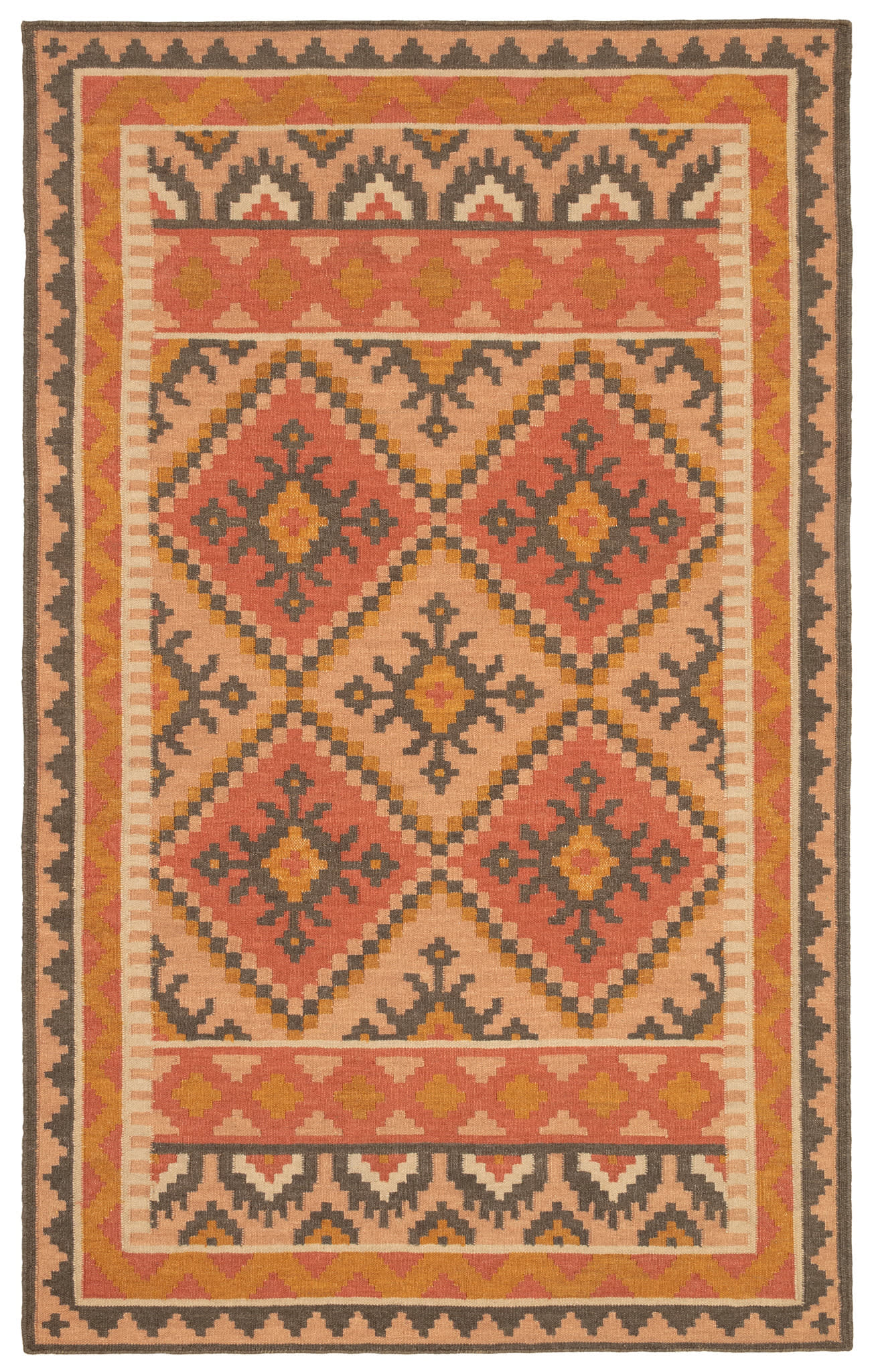 Reed Kilim Handwoven Wool Rug