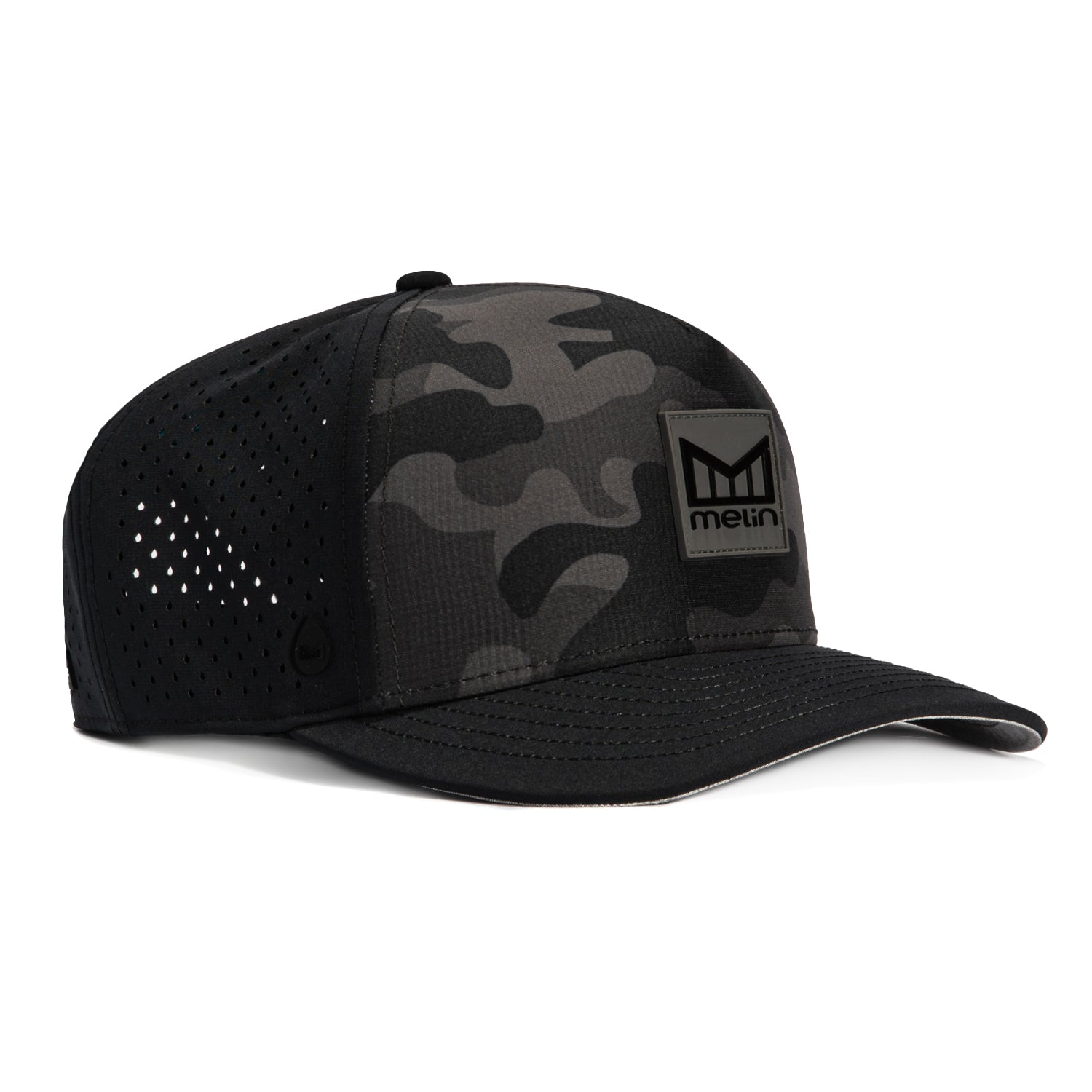 Melin Odyssey Stacked Hydro Snapback Hat - Black, Camo