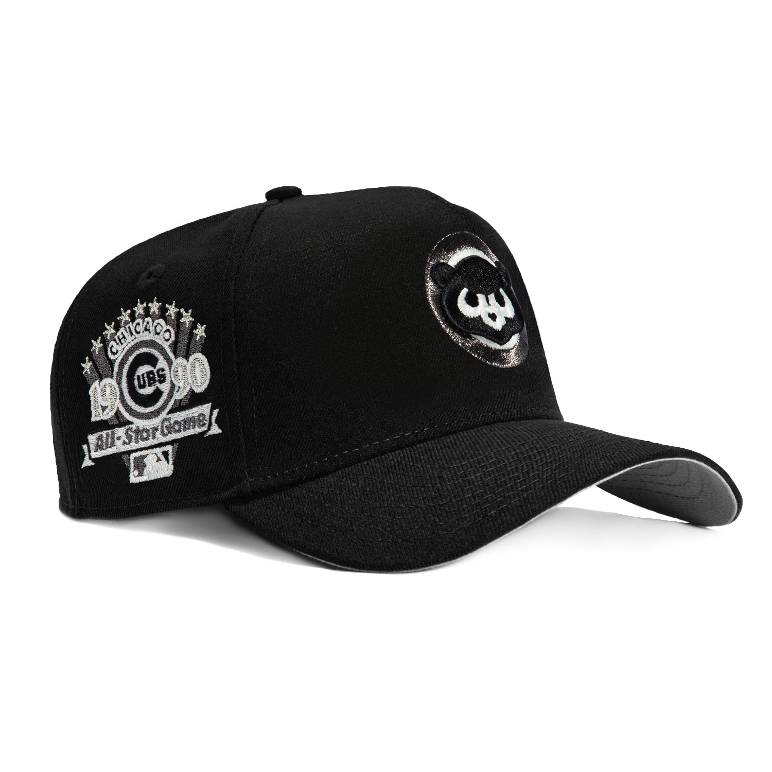 New Era 9Forty A-Frame Chicago Cubs 1990 All Star Game Patch Snapback Hat - Black, White