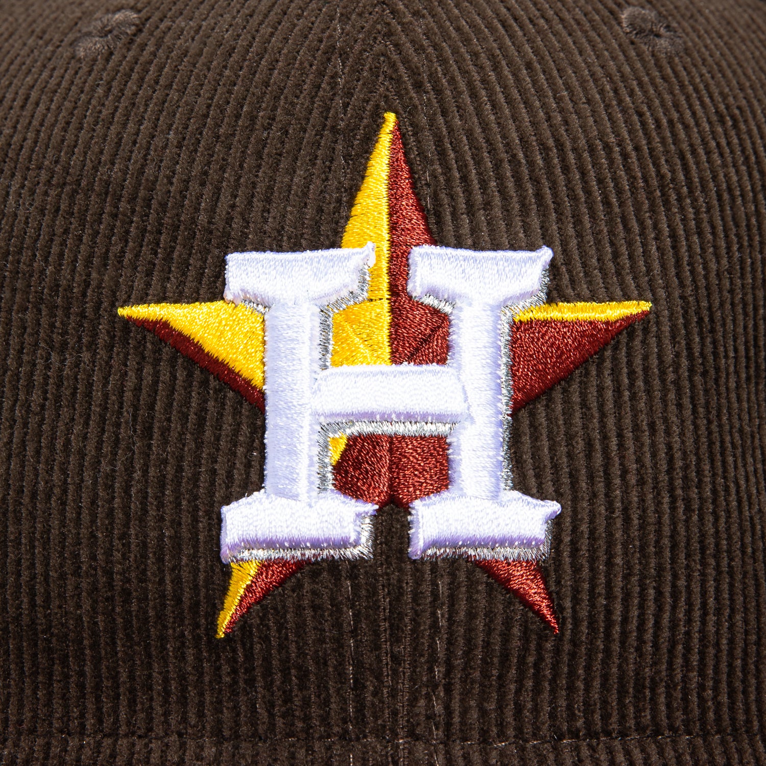 New Era 59Fifty Cord Visor Houston Astros 1986 All Star Game Patch Hat - Brown, Cardinal